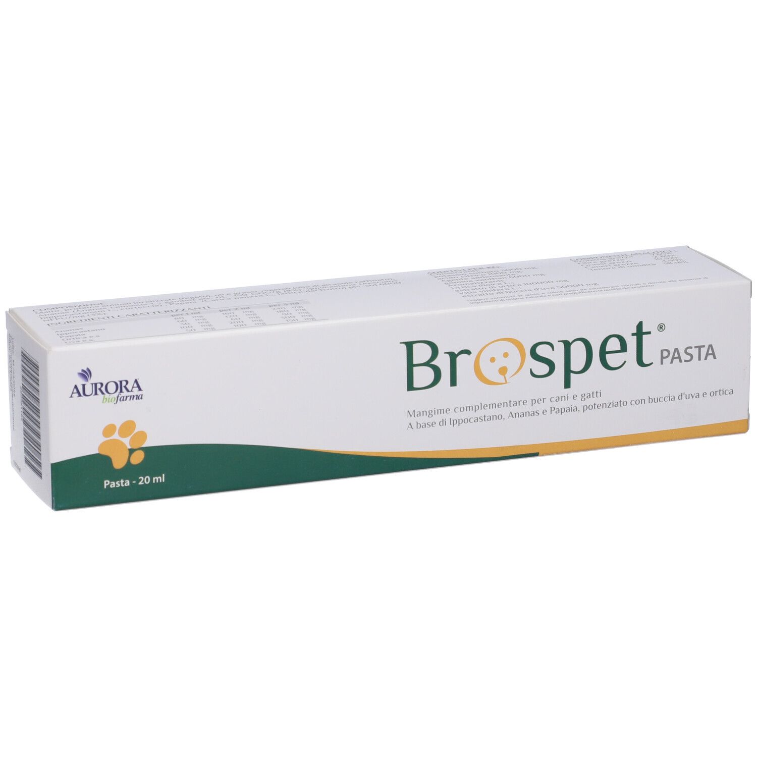 Brospet Pasta 20ml Tube, Ergänzungsfuttermittel für Hunde und Katzen.