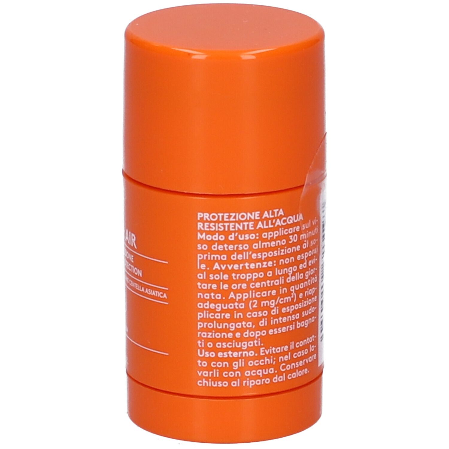 Stick KORFF Sun Secret Air SPF 30. Arancione. Testo: Anti-età, protezione, SPF 30, Stick, 25 ml.