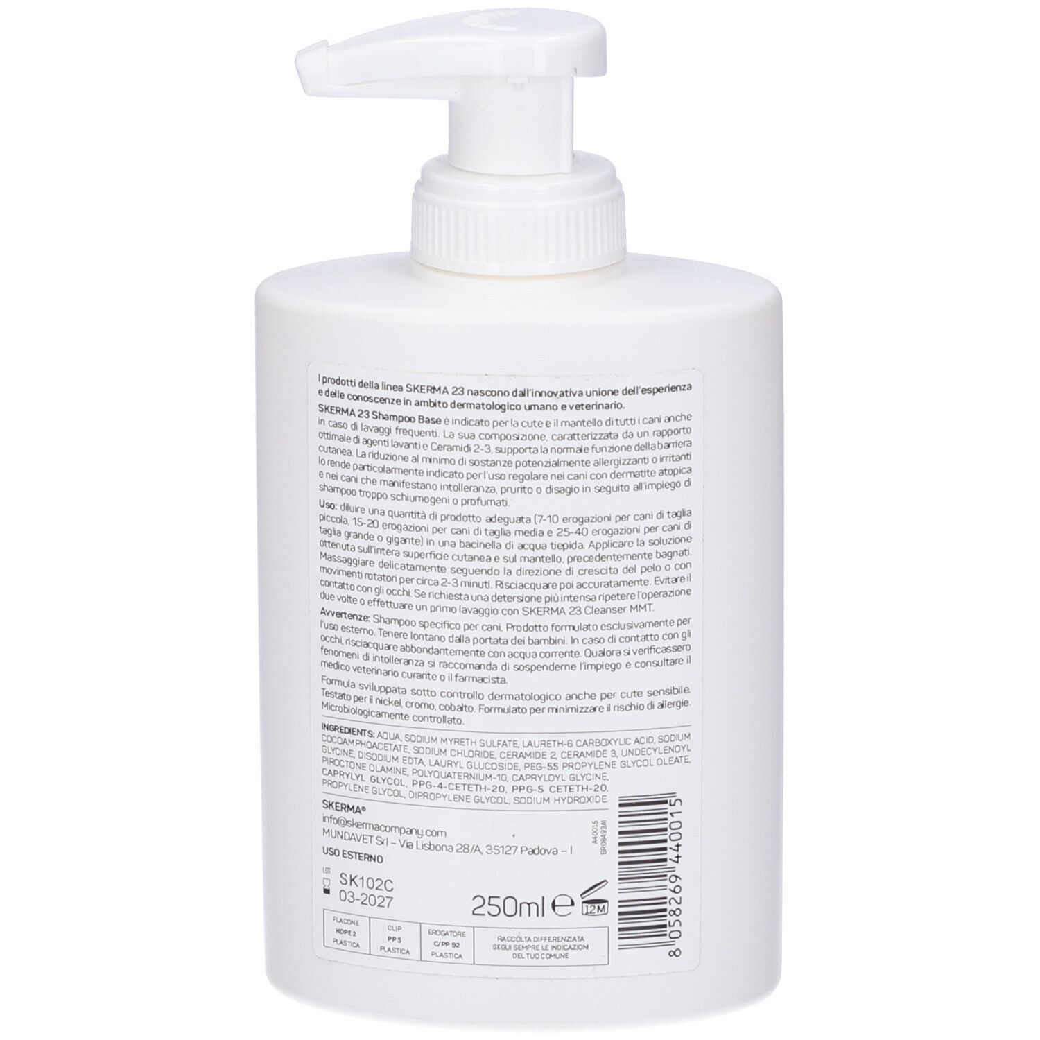 SKEMA 23 Shampoo Base, 250 ml Pumpflasche.