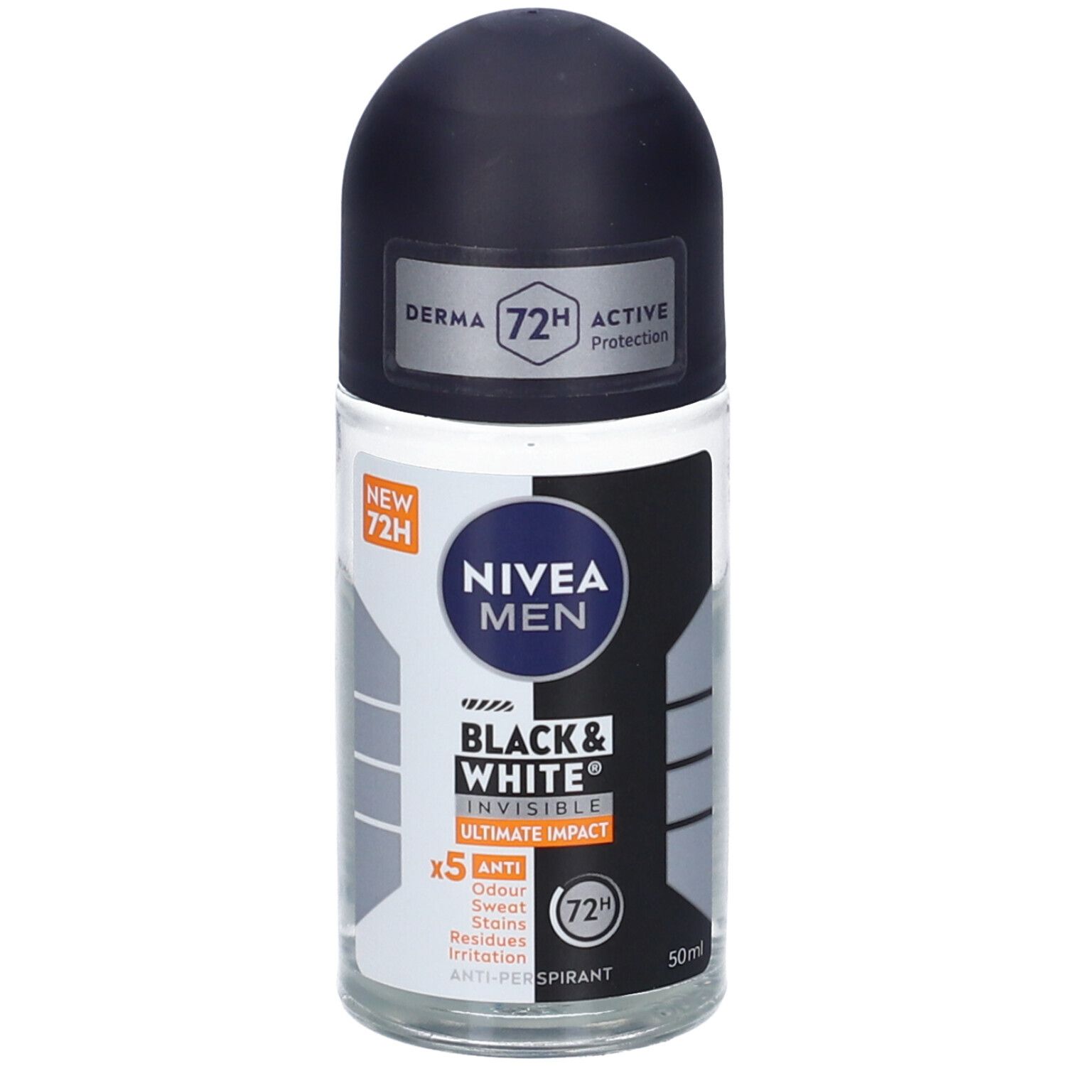Nivea Men Uomo Nivea Deo Men Black&White Invisible Ultimate Protection Roll On 1 Pz Roll-On