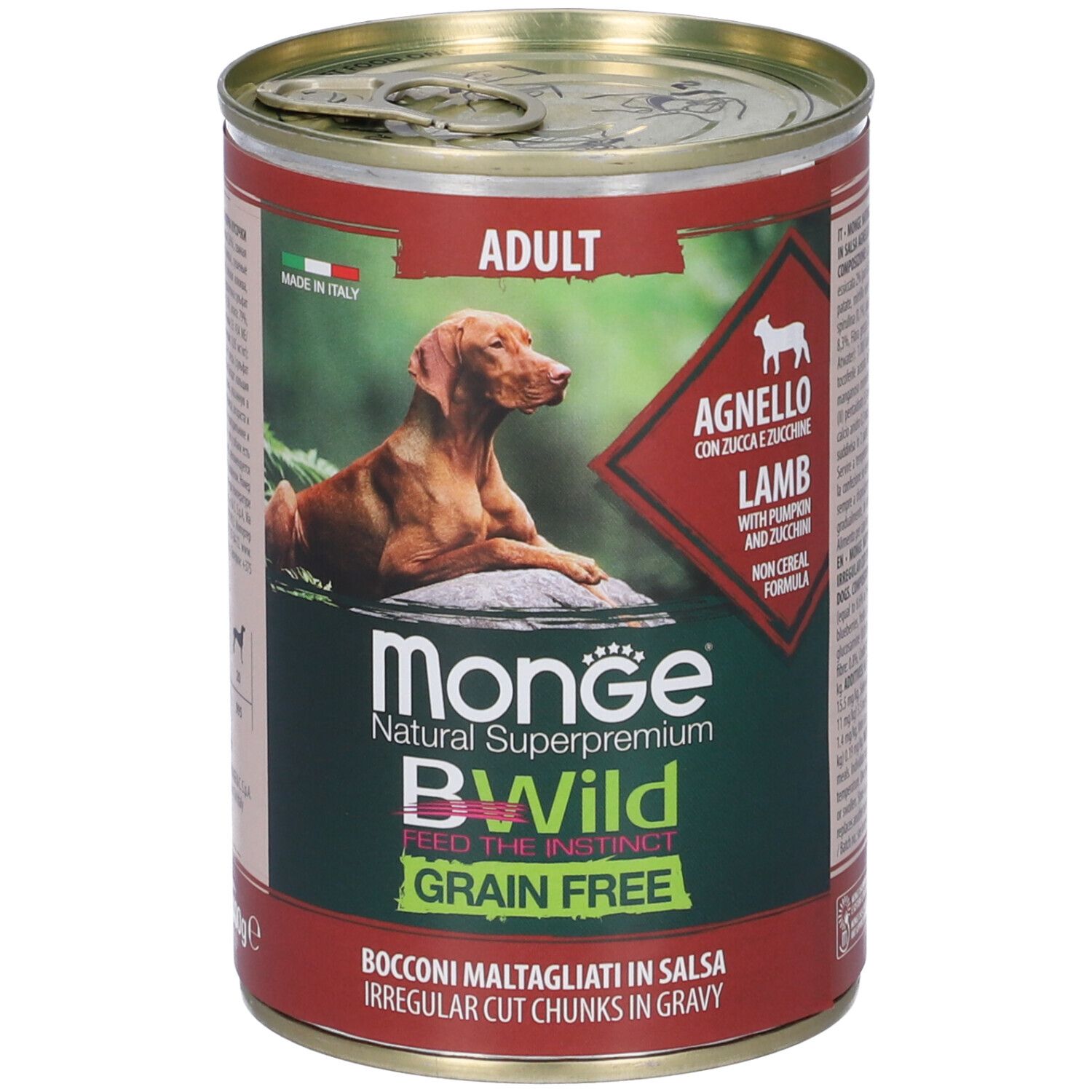 Monge BWild Grain Free Dog Adult Agnello con Zucca e Zucchine 400g