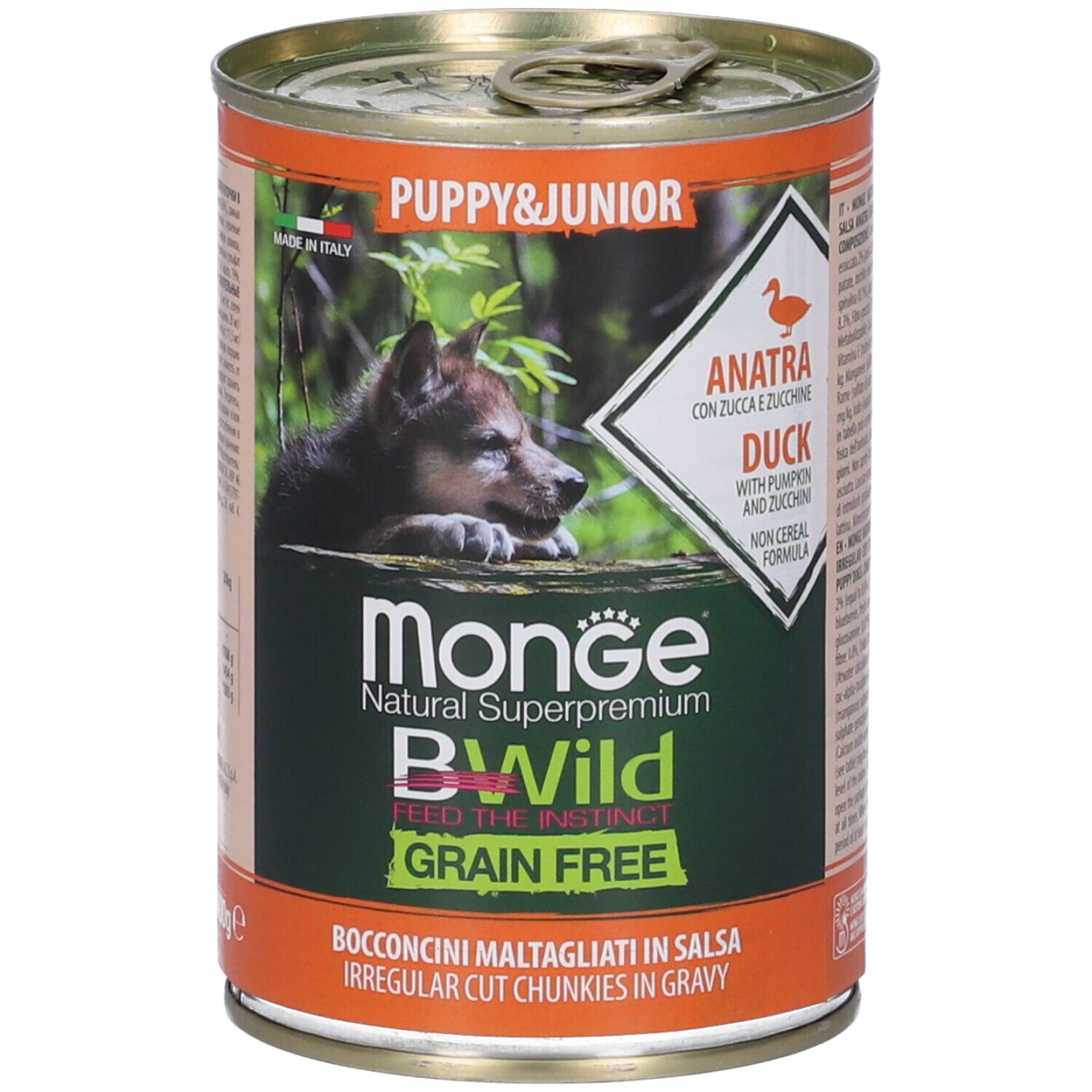 Monge Grain Free Cani Puppy&Junior Bocconcini Anatra Con Zucca E Zucchine