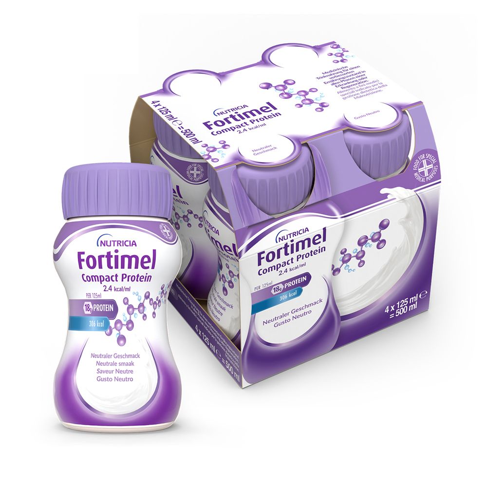 Nutricia Fortimel Compact Protein,Neutro,Ipercalorico/proteico,4x125ml