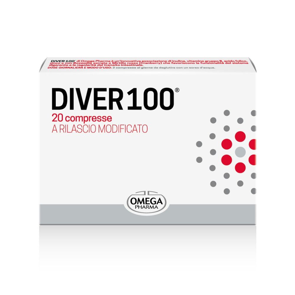 DIVER 100® - Favorisce la Regolarità del Transito Intestinale, con Inulina- Risparmia il 10% con il codice: omega0926