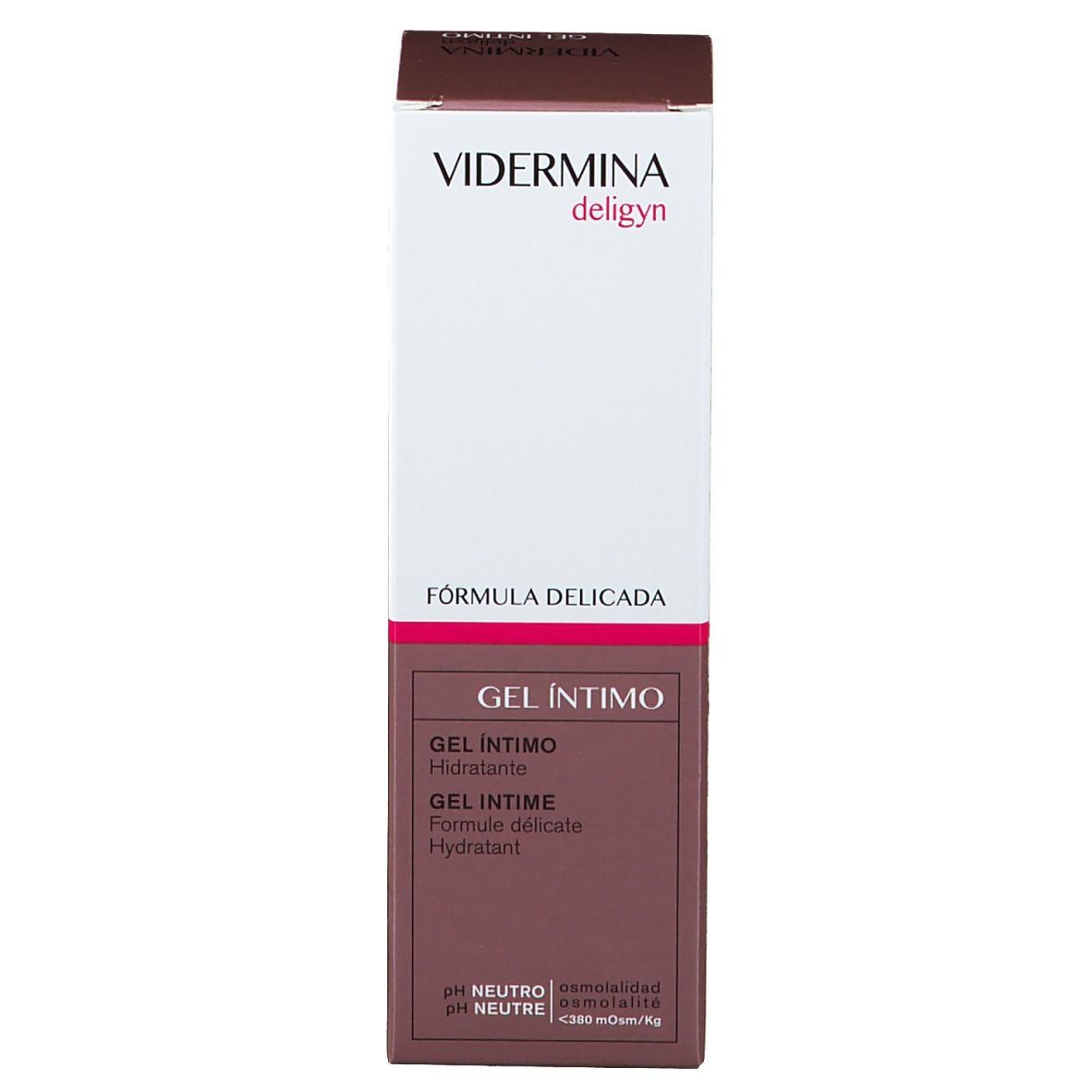 Confezione di VIDERMINA deligyn. Scatola marrone e bianca. Nome del prodotto e testo visibili.