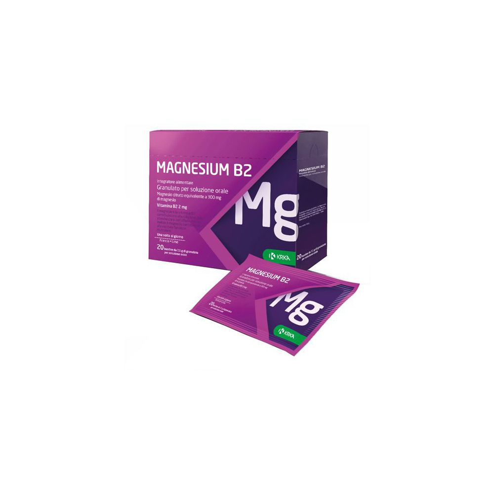 Krka Farmaceutici Magnesium B2 Integratore Magnesio E Vitamina B2 20 Bustine - Immagine 7