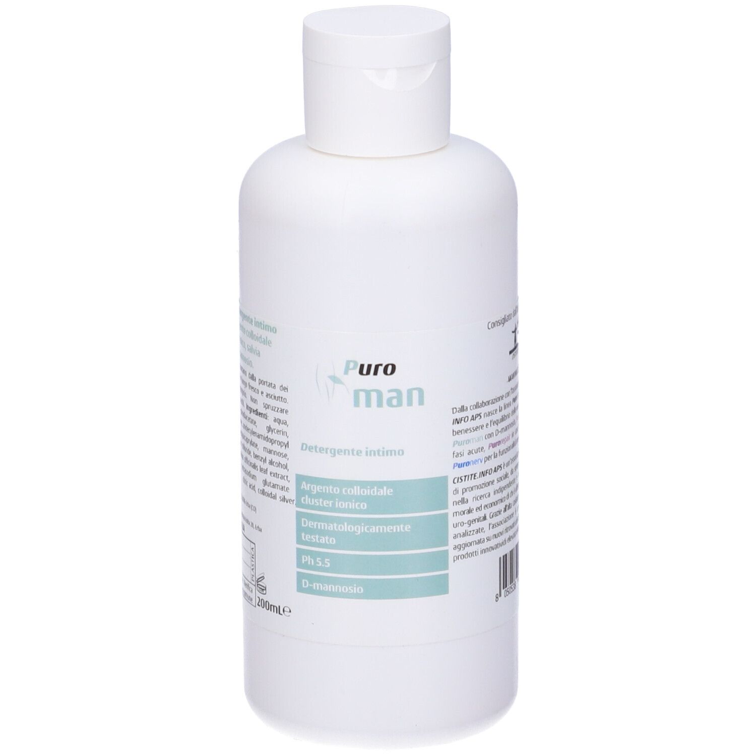 Puro man Intimreiniger, 200ml, dermatologisch getestet, pH 4.5.