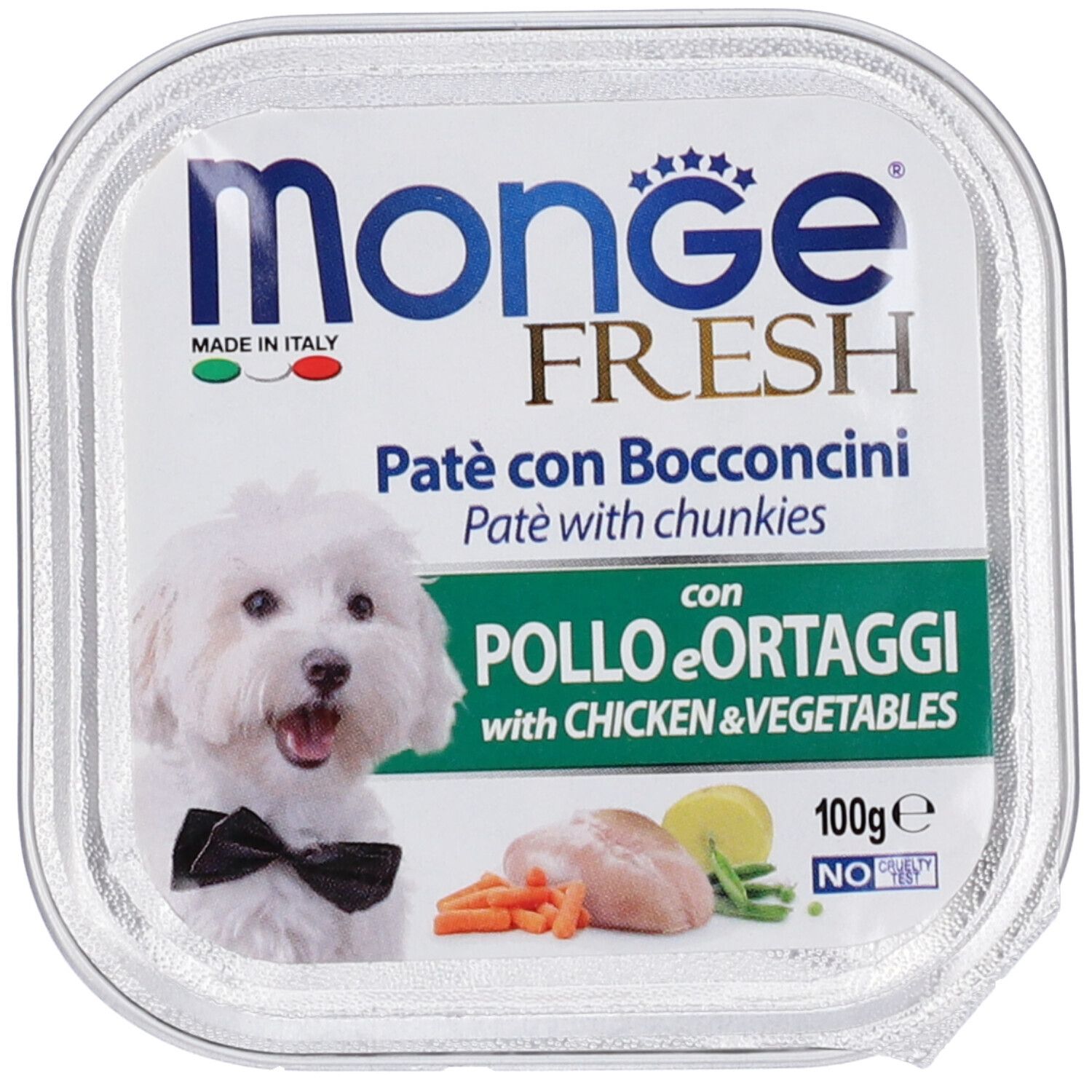 Image of Monge Fresh Pollo E Ortaggi Paté Con Bocconcini