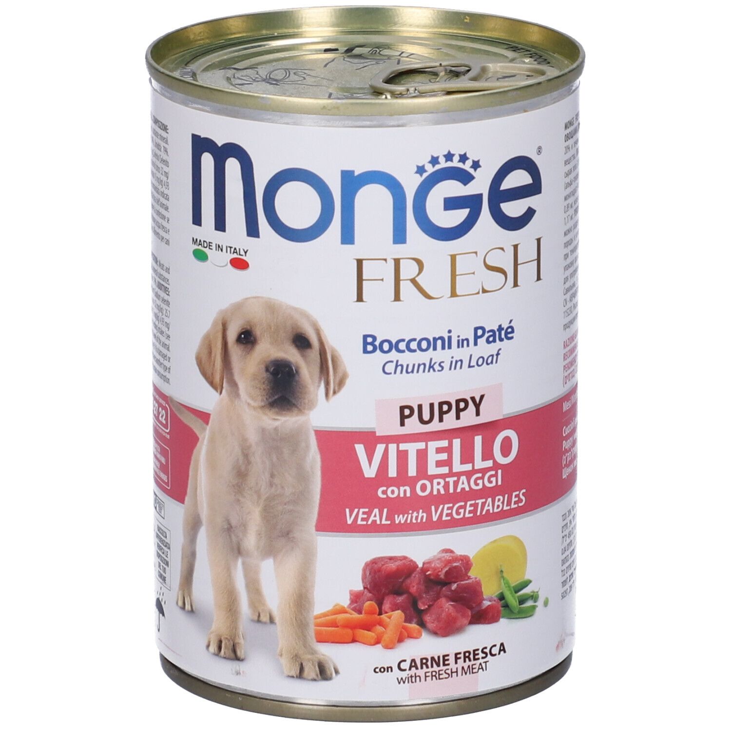 Image of Monge Fresh Bocconcini in Paté con Vitello e Ortaggi per Cuccioli