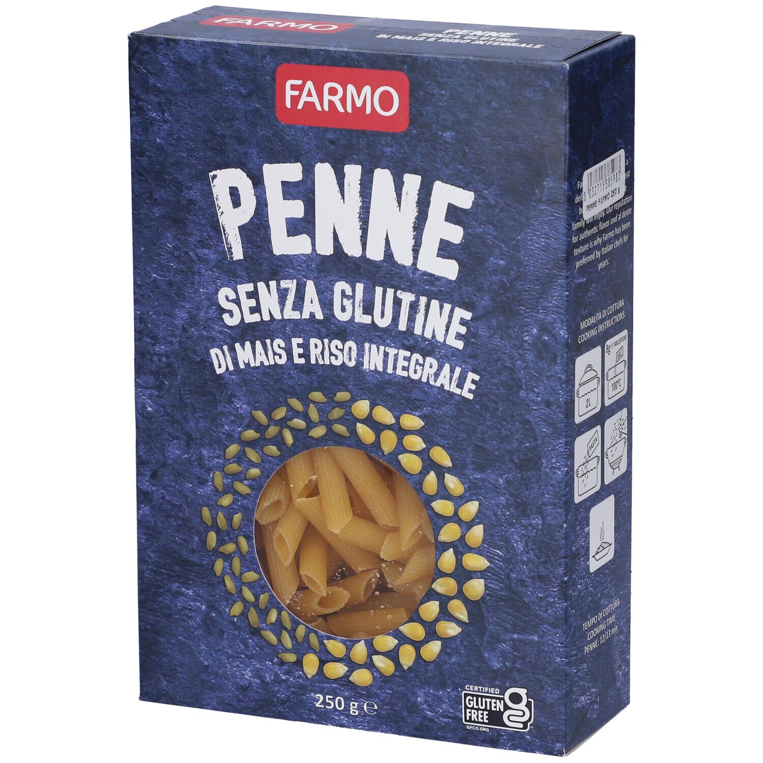 Farmo Penne di Mais e Riso Integrale Senza Glutine