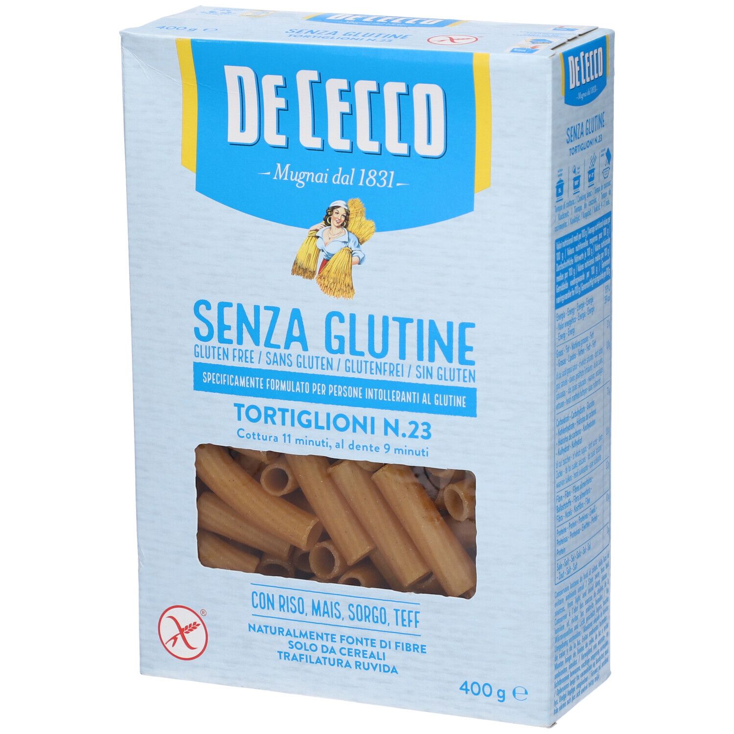 Tortiglioni Senza Glutine 400g - Pasta De Cecco