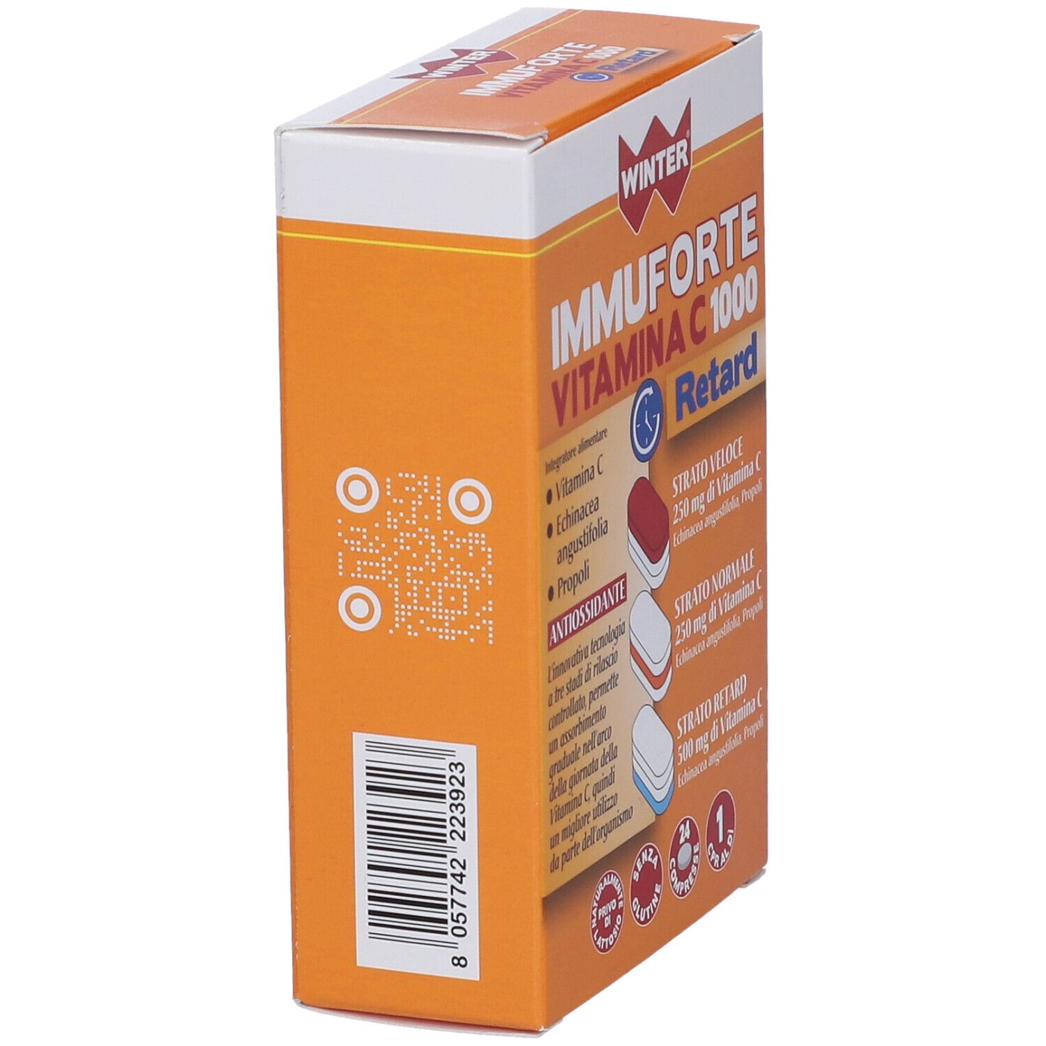 Winter Immunoforte Vitamina C 1000 Retard Kompressionen Verpackung, Seite.