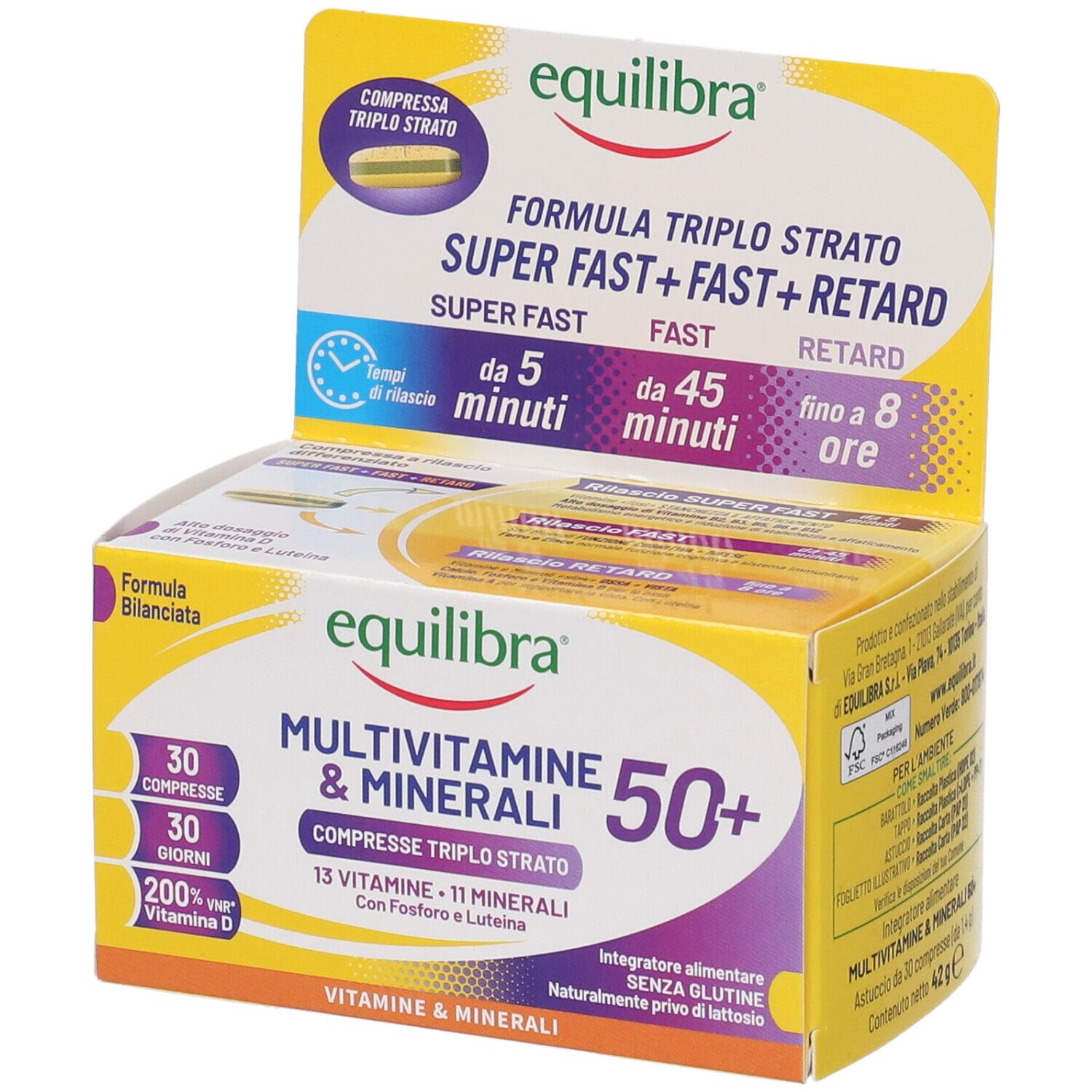 Equilibra Multivitamine&Minerali 50+ - Integratore Di Vitamine E Minerali 30 Compresse - Immagine 6