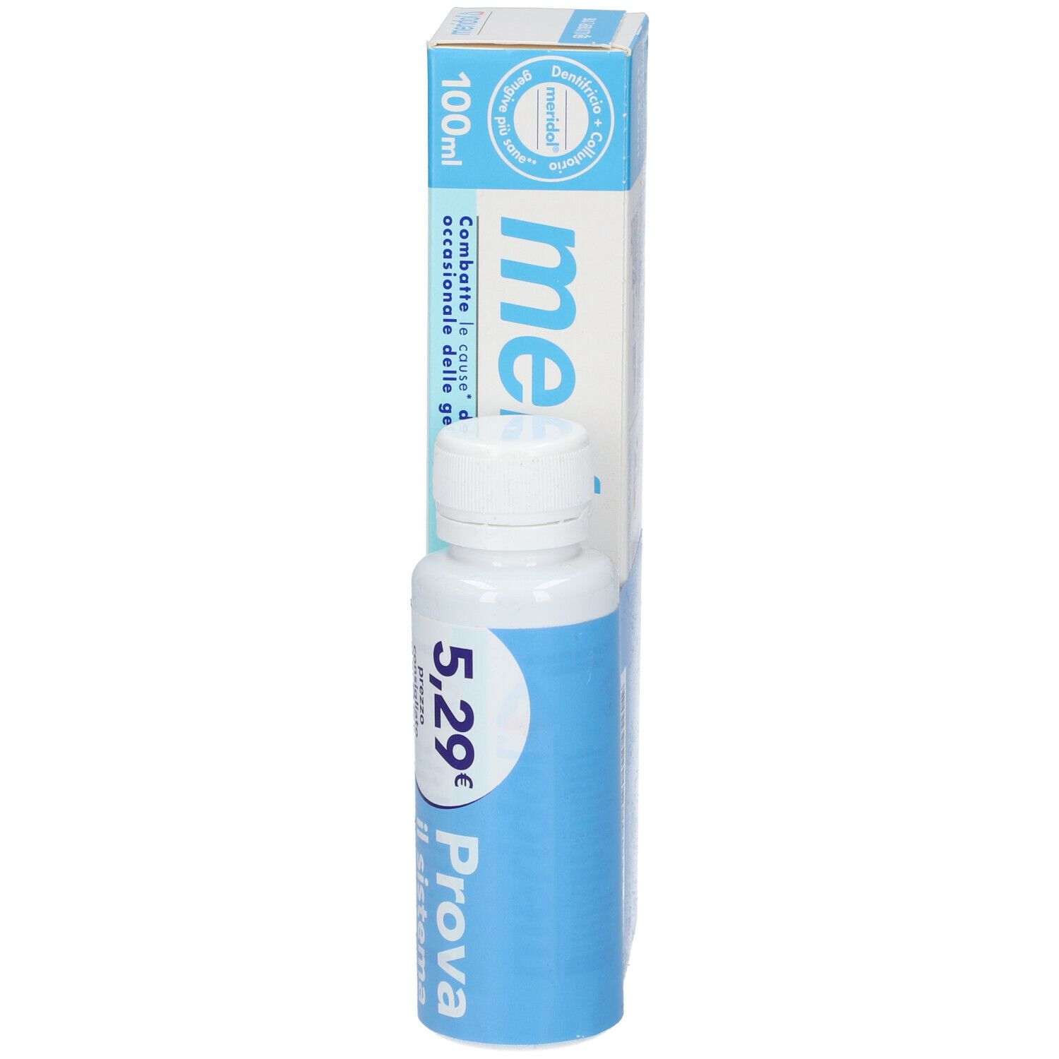 meridol® Dentifricio e Collutorio. Dentifricio e collutorio in confezione. Con prezzo.