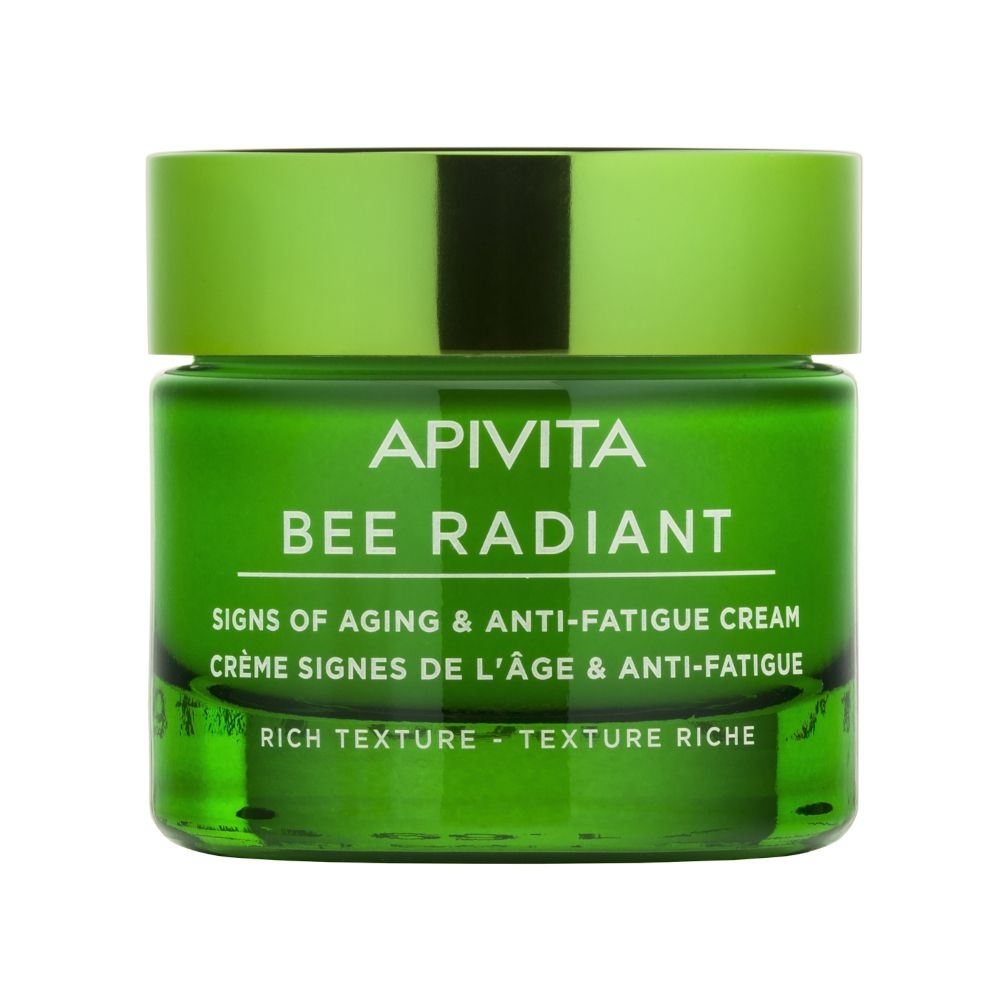Apivita Bee Radiant Crema viso anti-età e antirughe per pelle luminosa - texture ricca- Risparmia il 10% con il codice: apivita0926