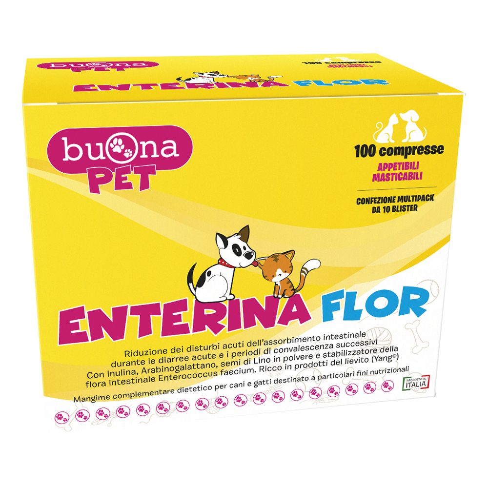 Buona Pet Enterina Flor Integratore Intestinale Cani E Gatti 100 Compresse - Immagine 5