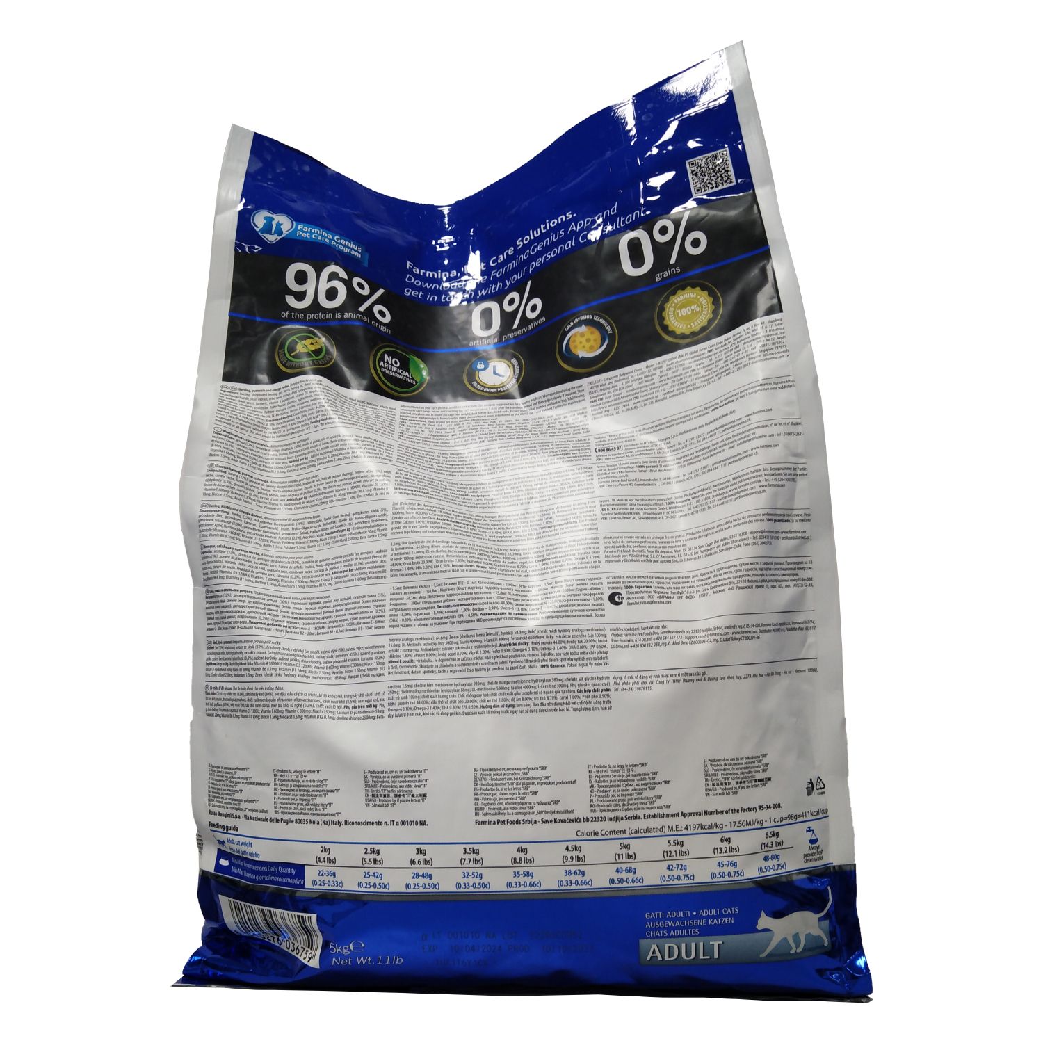 Trockenfutter Farmina N&D Ocean - Kabeljau, Dinkel, Hafer & Orange - Katze Adult