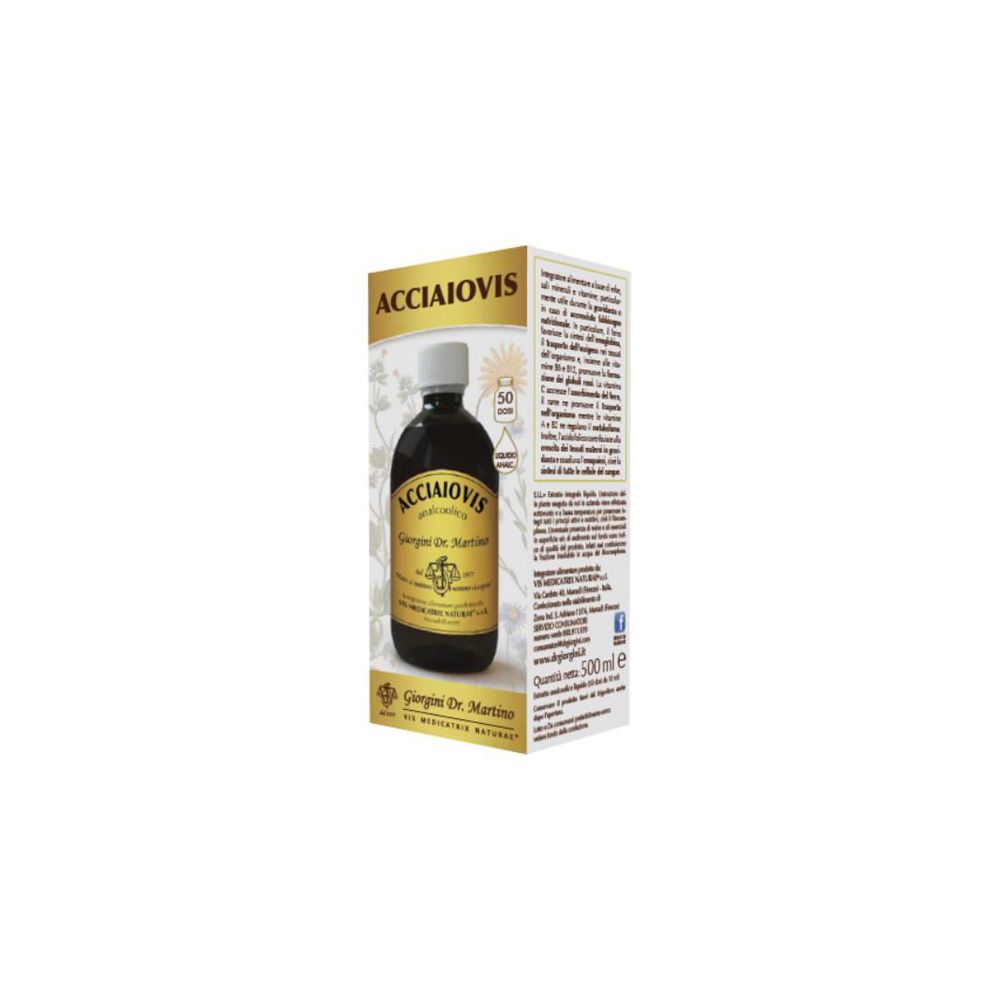 Dr. Giorgini Rossi/Rosa Integratore Acciaiovis Liquido Analcolico 500Ml - Immagine 3