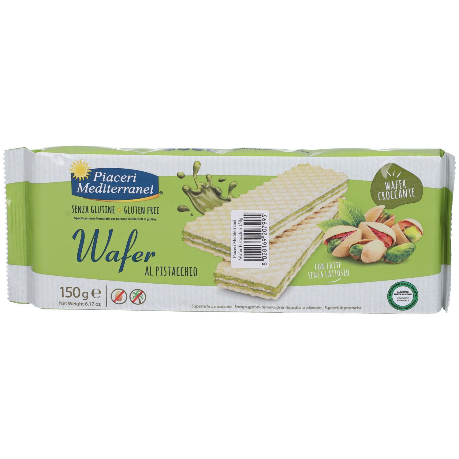Piaceri Mediterranei Wafer al Pistacchio Senza Glutine