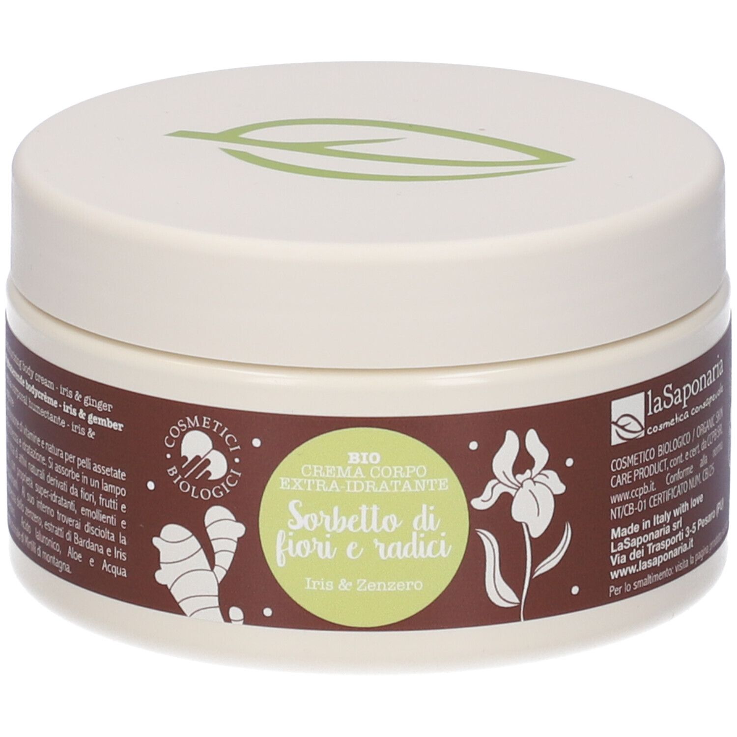 La Saponaria Crema Corpo Idratante Iris E Zenzero - Sorbetto Di Fiori E Radici