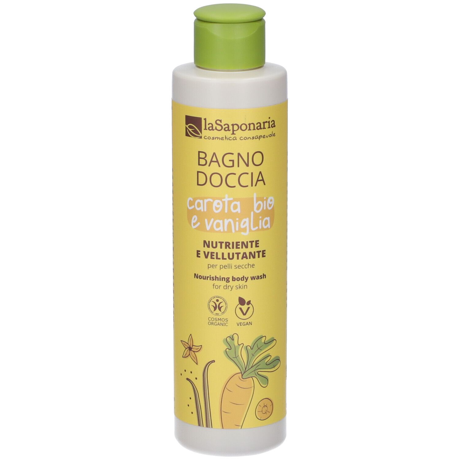 La Saponaria Detergente Corpo Dolce Schiuma Vaniglia e Carota