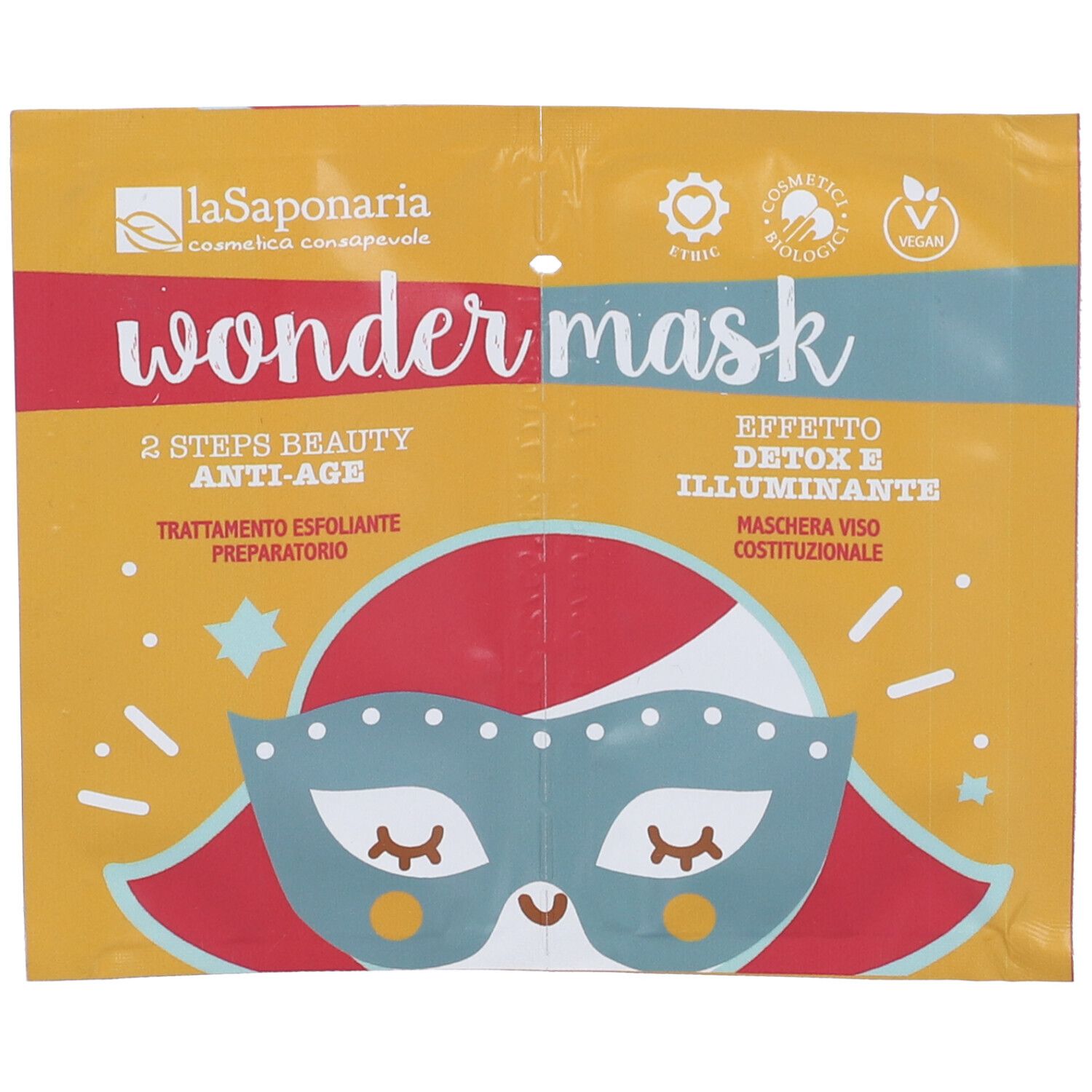 La Saponaria Wondermask - Maschera 2 Steps Beauty Anti Age- Risparmia il 10% con il codice: saponaria0926