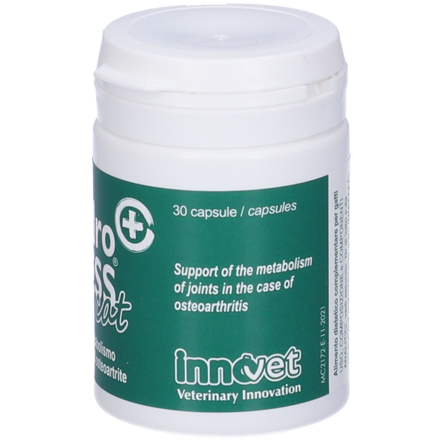 Barattolo bianco Condro STRESS Cat. Scritta: 30 capsule. Supporto del metabolismo articolare.