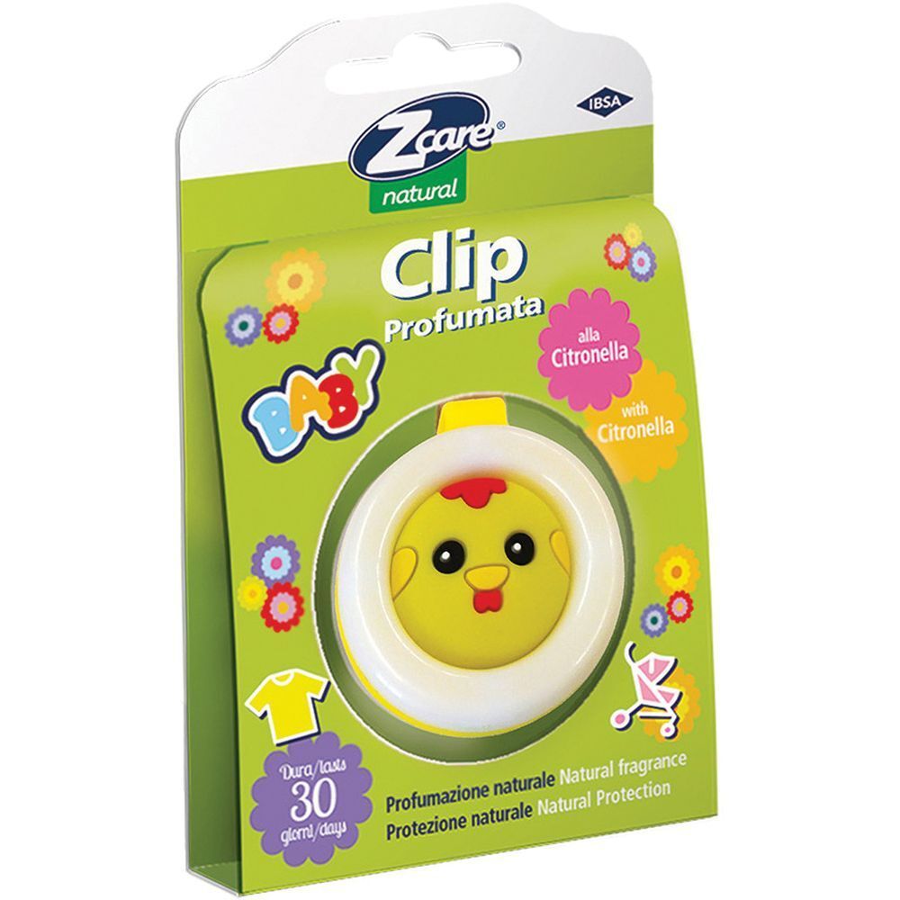 Confezione Z Care Clip, design pulcino giallo. Profumo alla citronella. Per bambini.