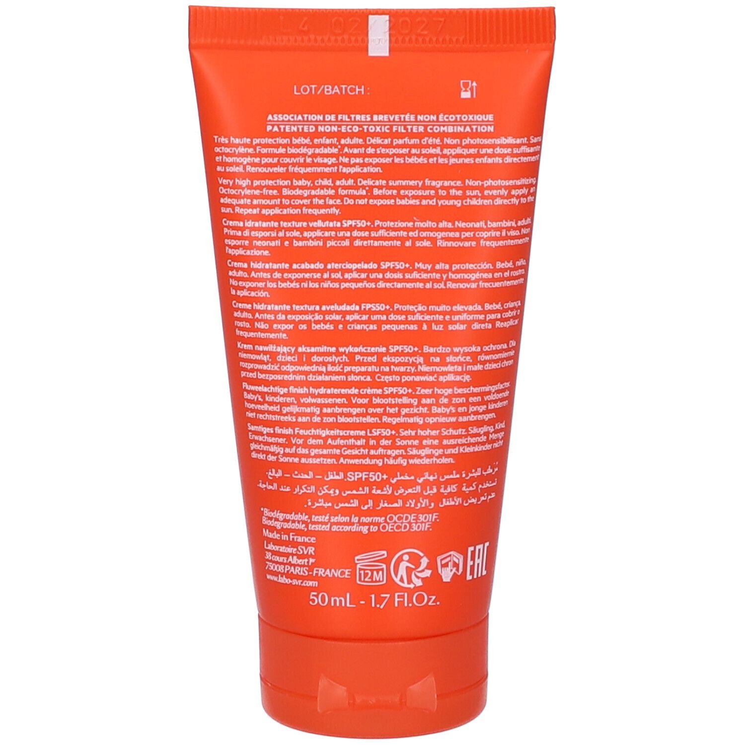 Svr Sun Secure Crème Hydratante Spf50+ 50ml