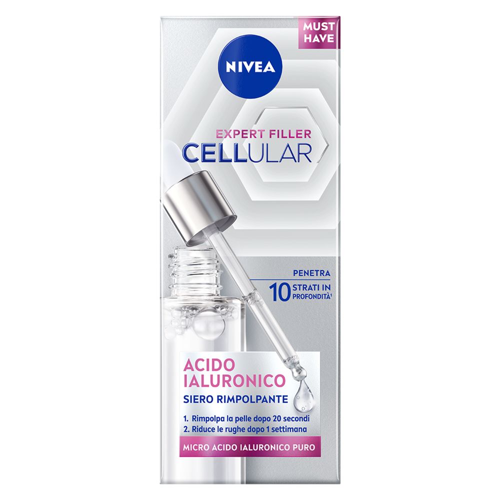 NIVEA HYALURON CELLULAR BOOSTER DI ACIDO IALURONICO 30ML.ESSENZA ANTI-ETA' - Immagine 5
