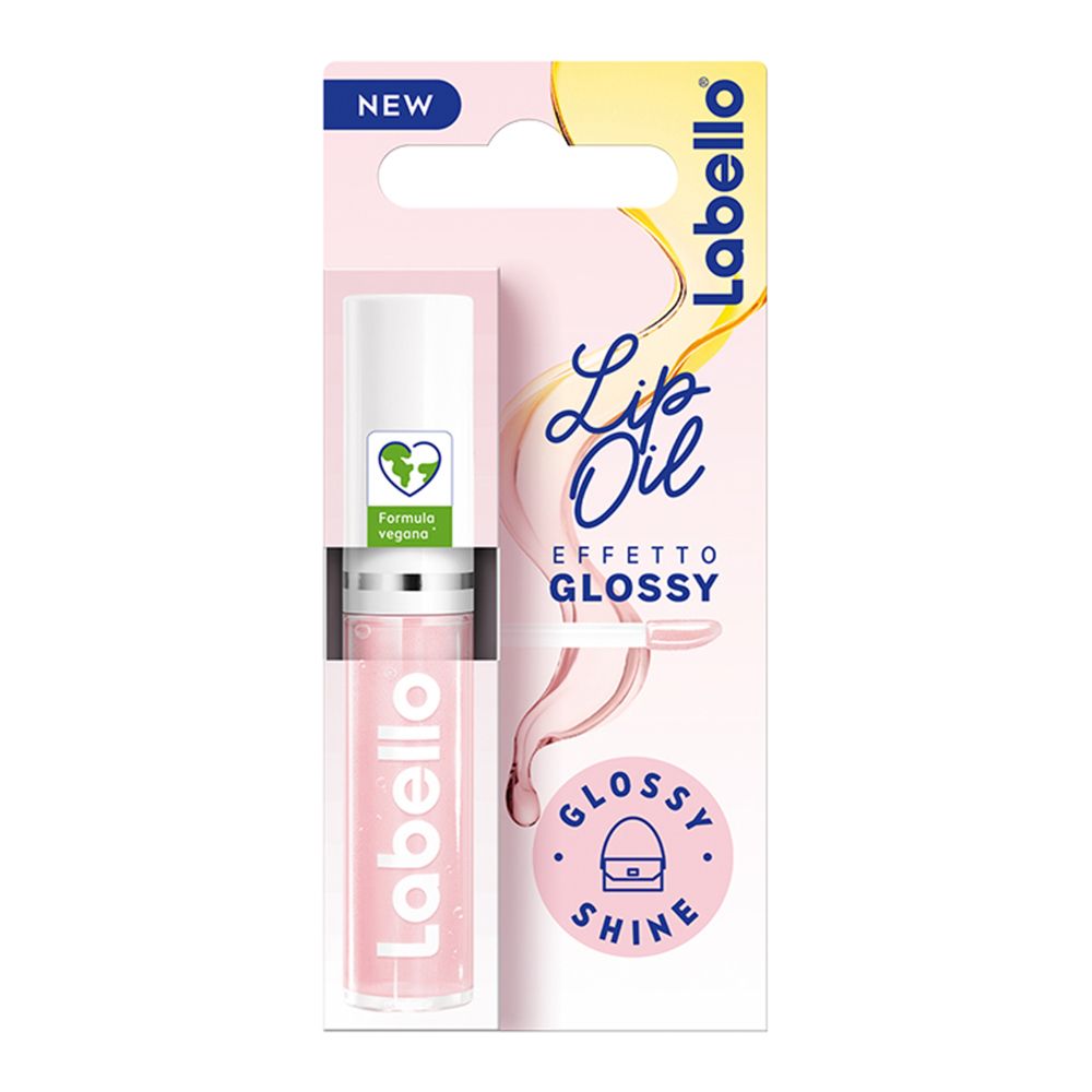 Labello Lip Oil Effetto Glossy – Glossy Shine 5.5 ml, Lucidalabbra colorato volumizzante e idratante