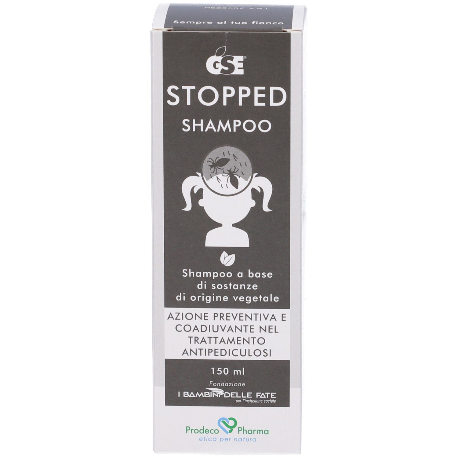 Verpackung für GSE Stopped Shampoo gegen Läuse.
