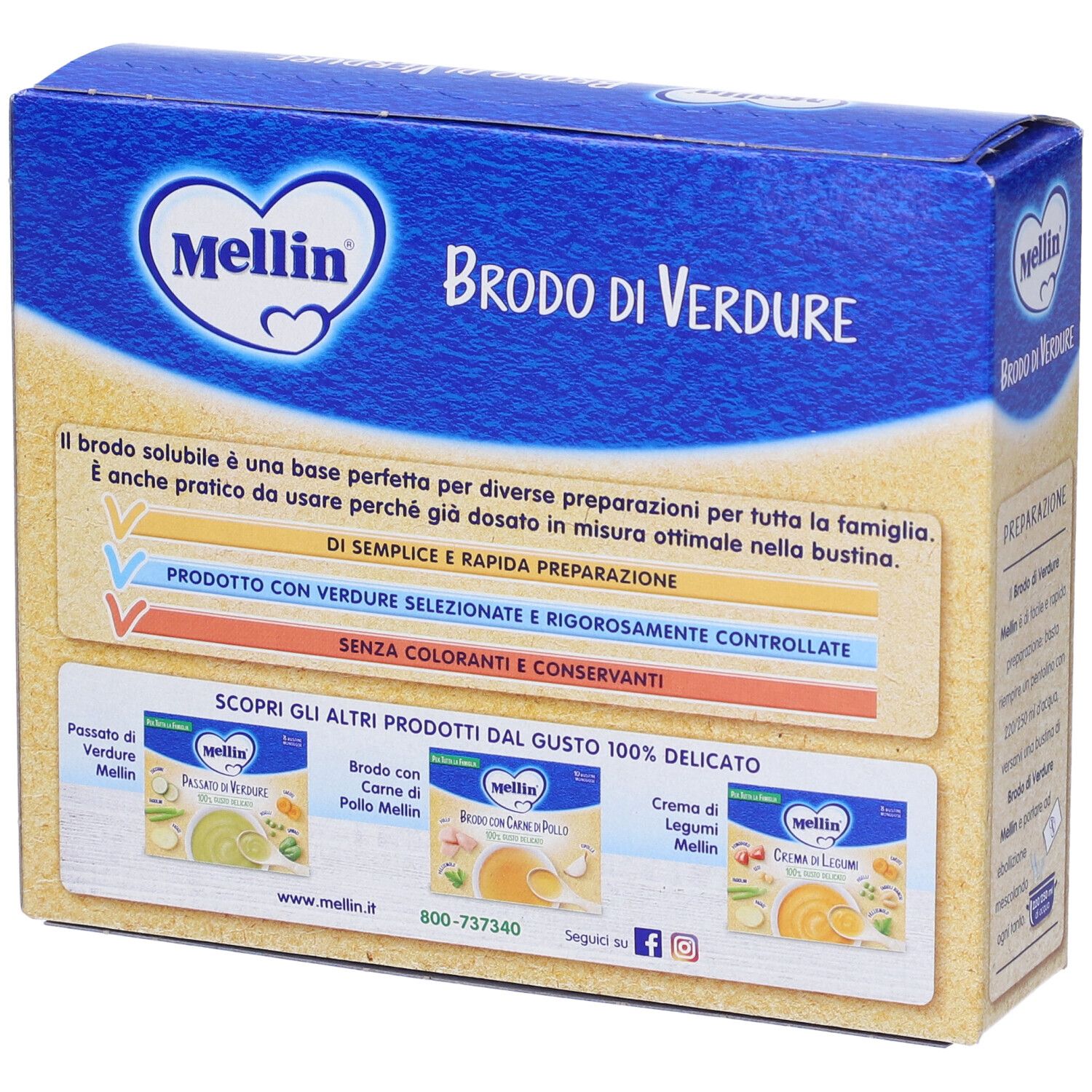 Mellin Gemüsebrühe 10 x 8 g Mellin