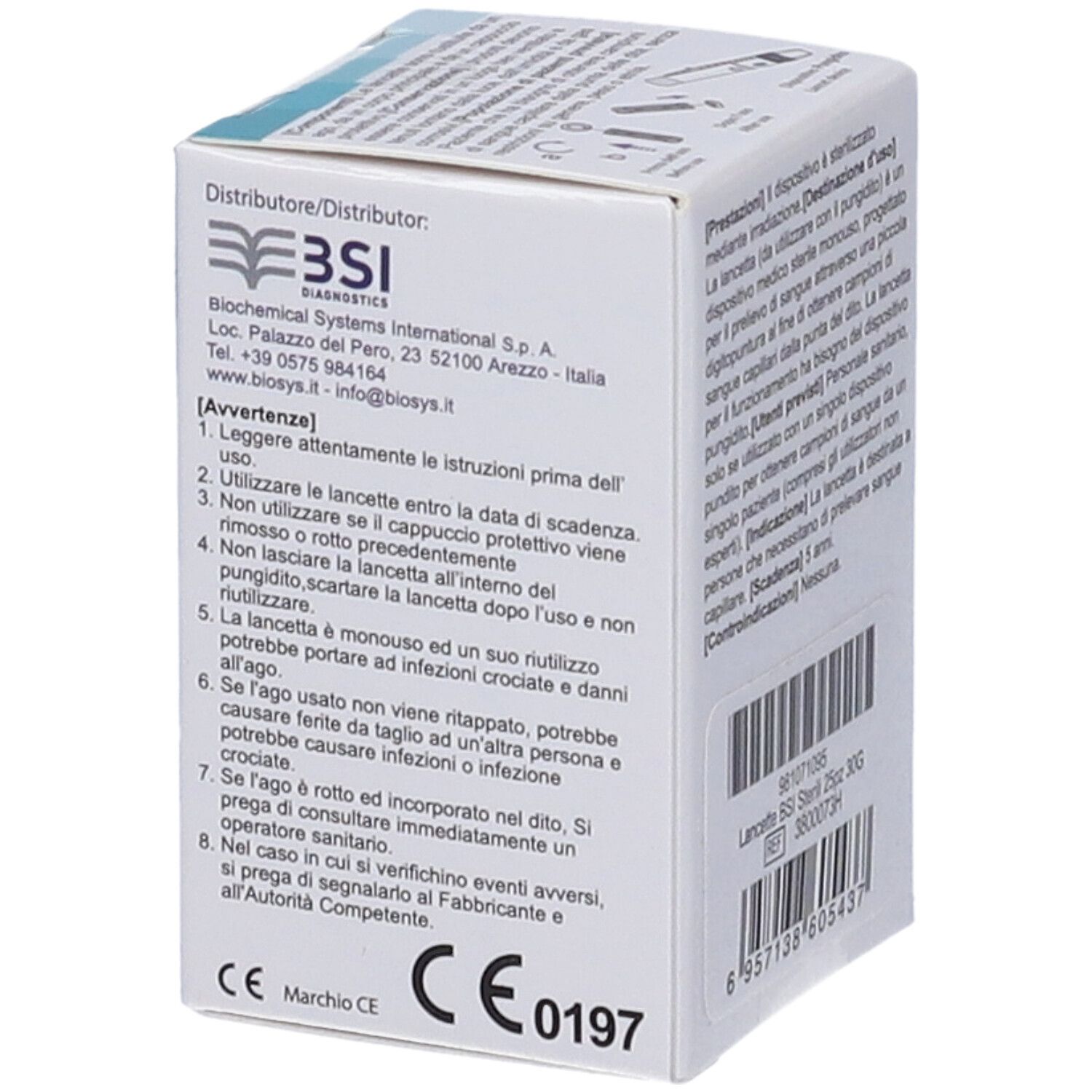 Packung mit 25 sterilen Lanzetten für Blutentnahme, 30g. Passend für die meisten Standard-Lanzettengeräte.