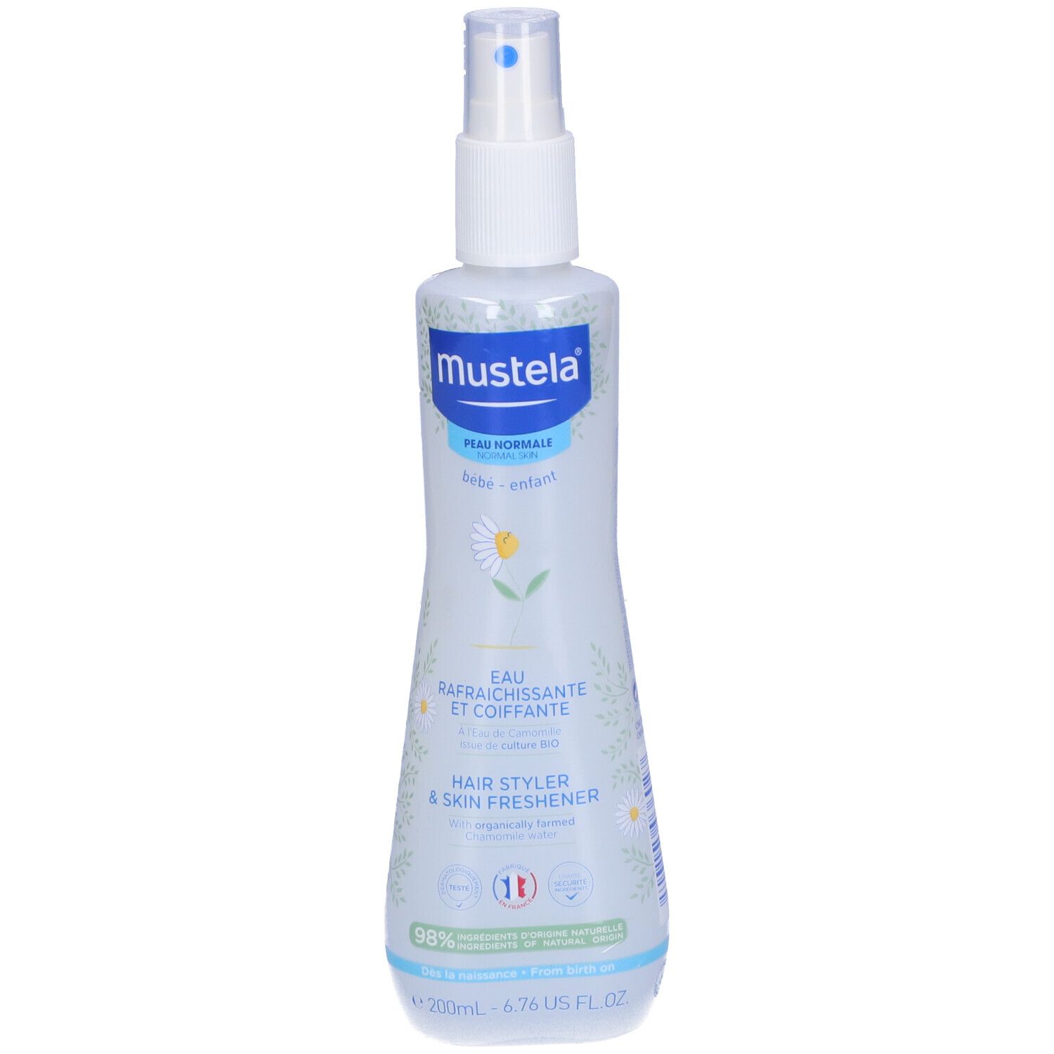 Mustela Eau Rafraîchissante et Coiffante, Haare & Haut Erfrischer, 200ml.