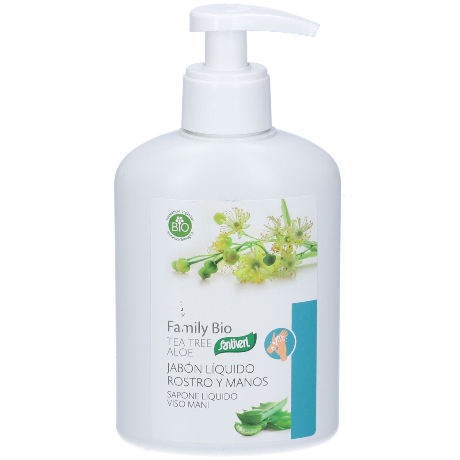 Santiveri Family Bio Tea Tree Aloe Sapone Liquido Viso Mani