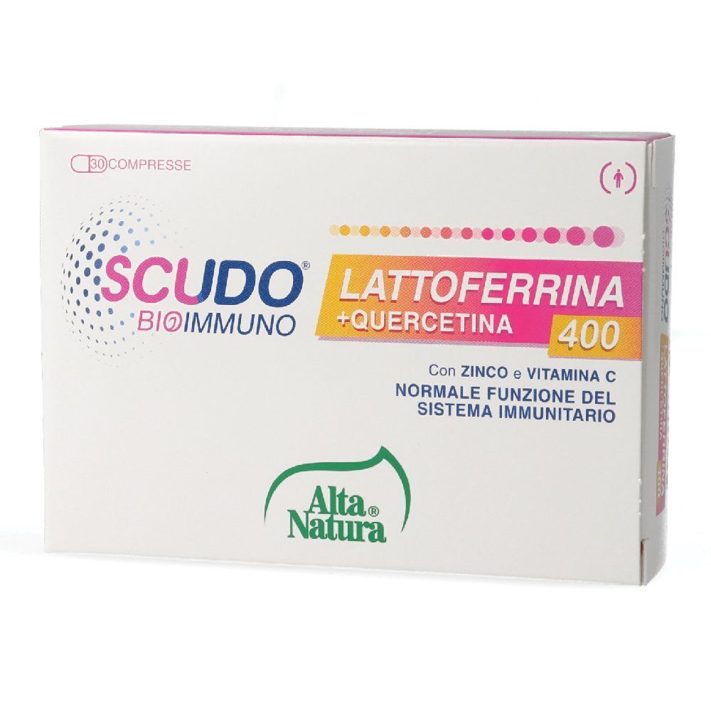 Alta Natura Scudo Bioimmuno Lattoferrina + Querctina 400 Integratore Alimentare Compresse