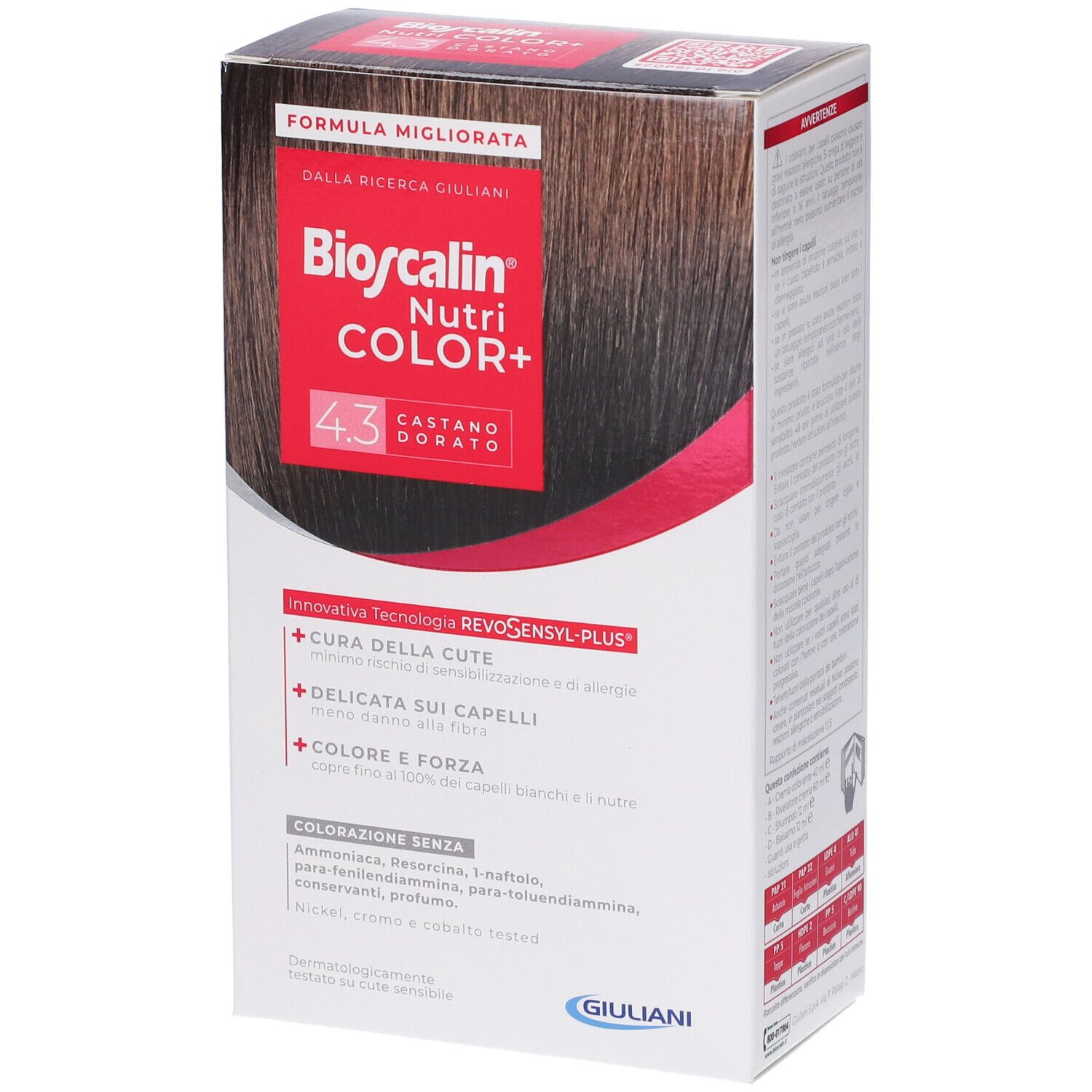 Bioscalin Nutricolor Plus - Colorazione Capelli Permanente N.4,3 Castan - Immagine 5