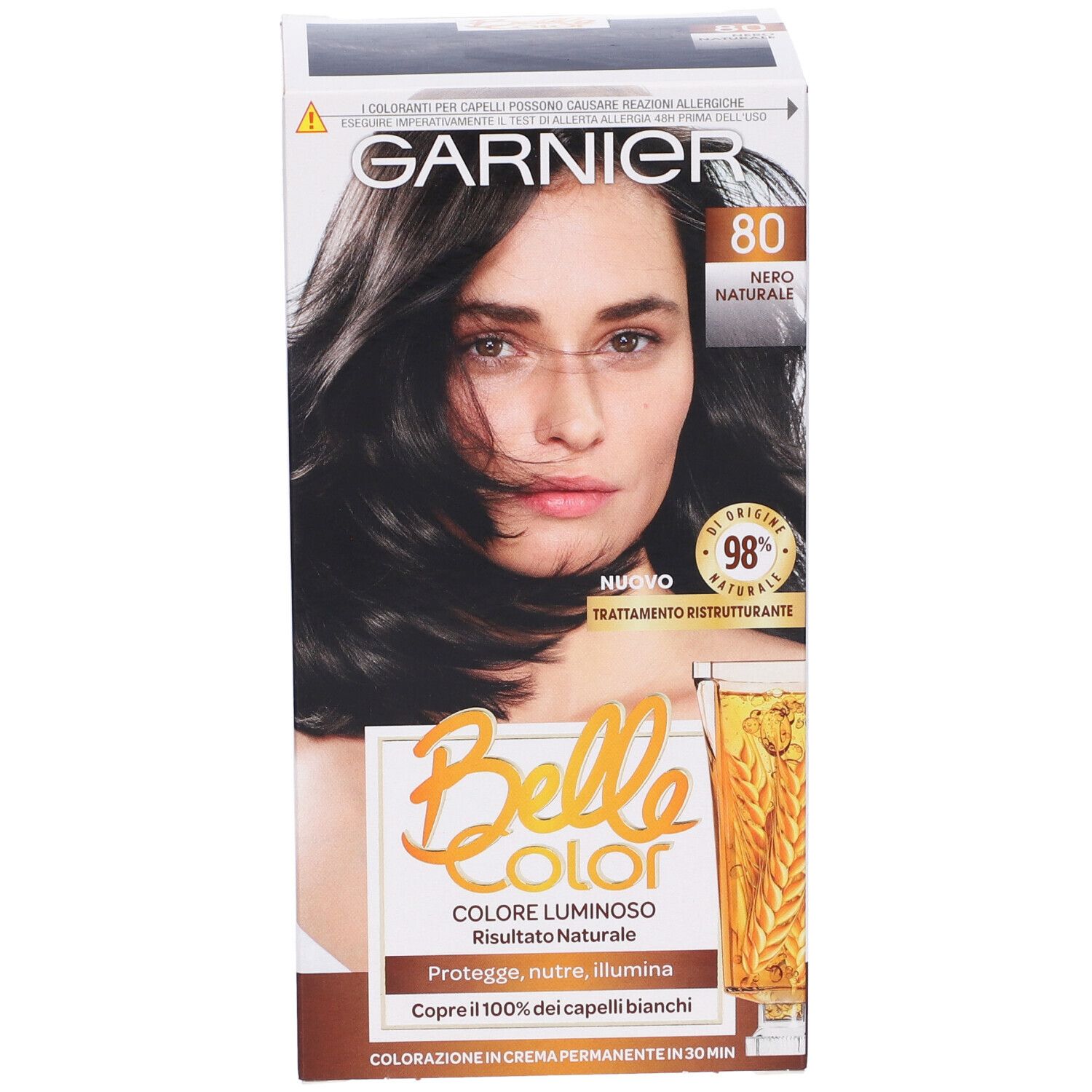 Confezione Garnier Belle Color, nero naturale. Donna, informazioni prodotto, numero colore 80.