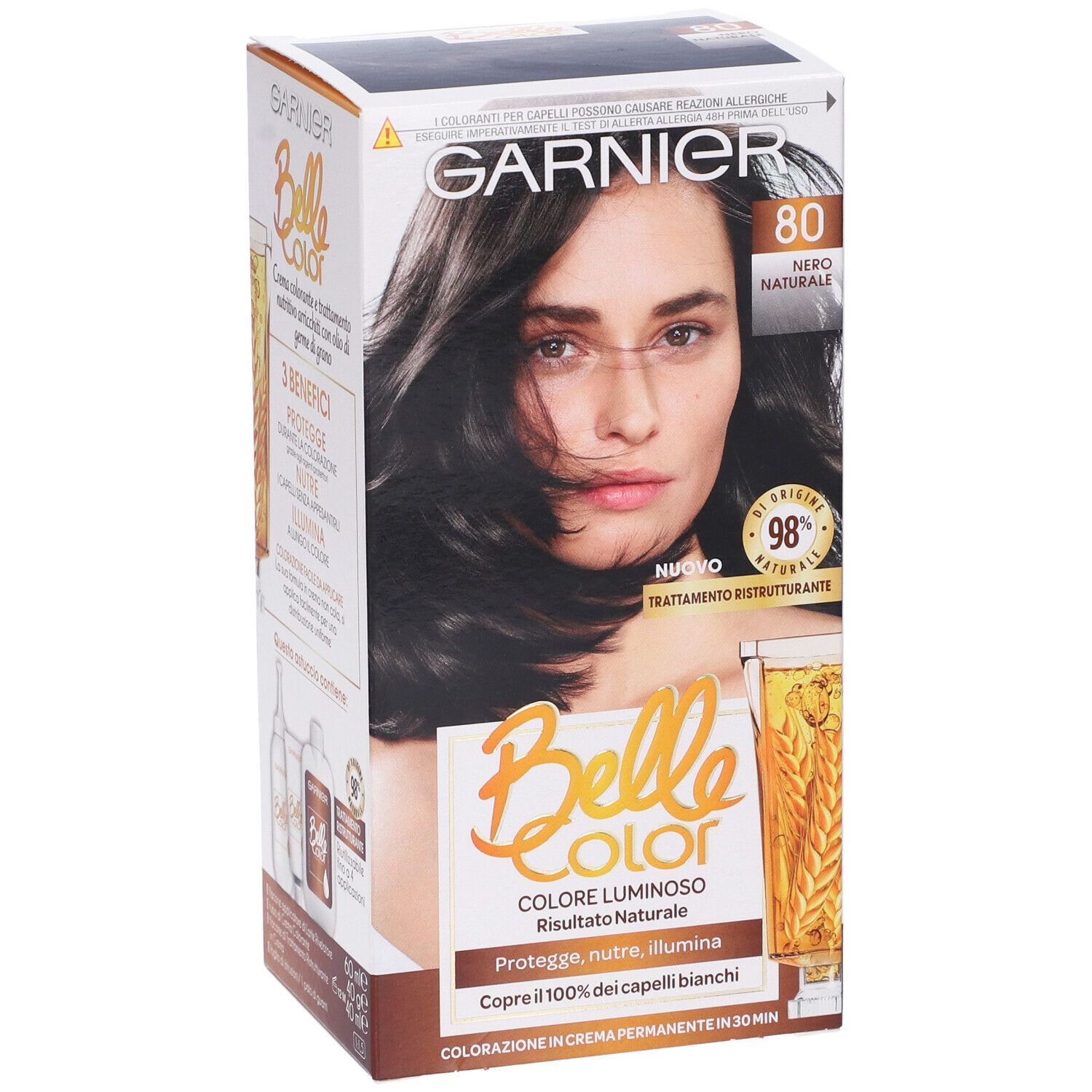Confezione Garnier Belle Color, nero naturale. Donna, informazioni prodotto, numero colore 80.