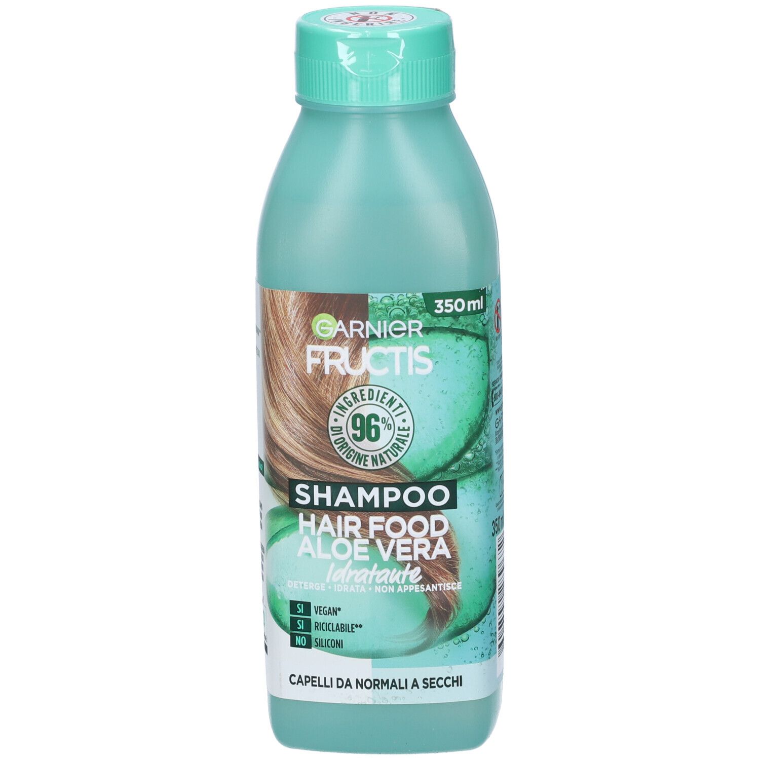 Image of Garnier Shampoo Idratante Fructis Hair Food, Shampoo idratante all'aloe per capelli disidratati, 350 ml