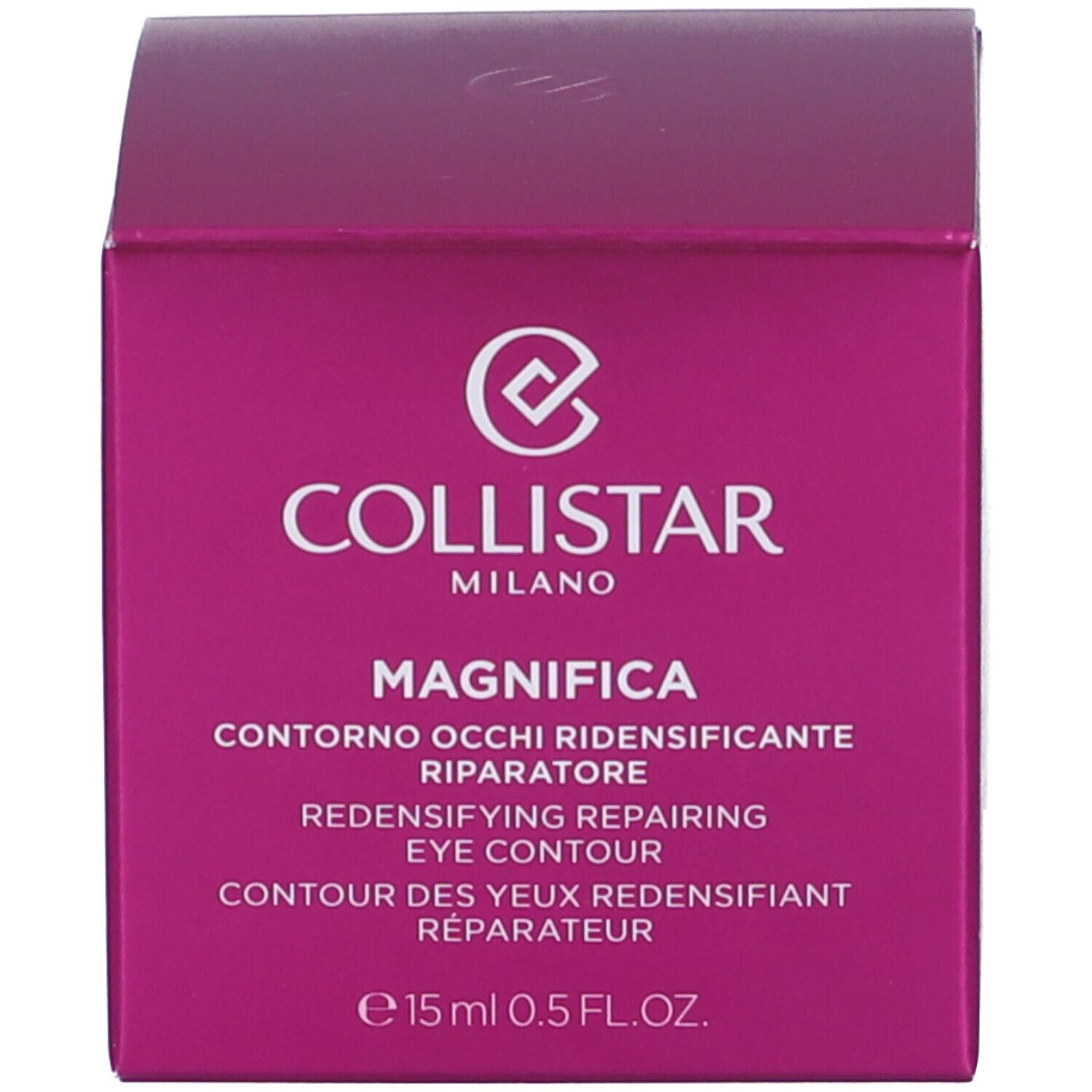 Scatola rosa. Scritta: "COLLISTAR MAGNIFICA".