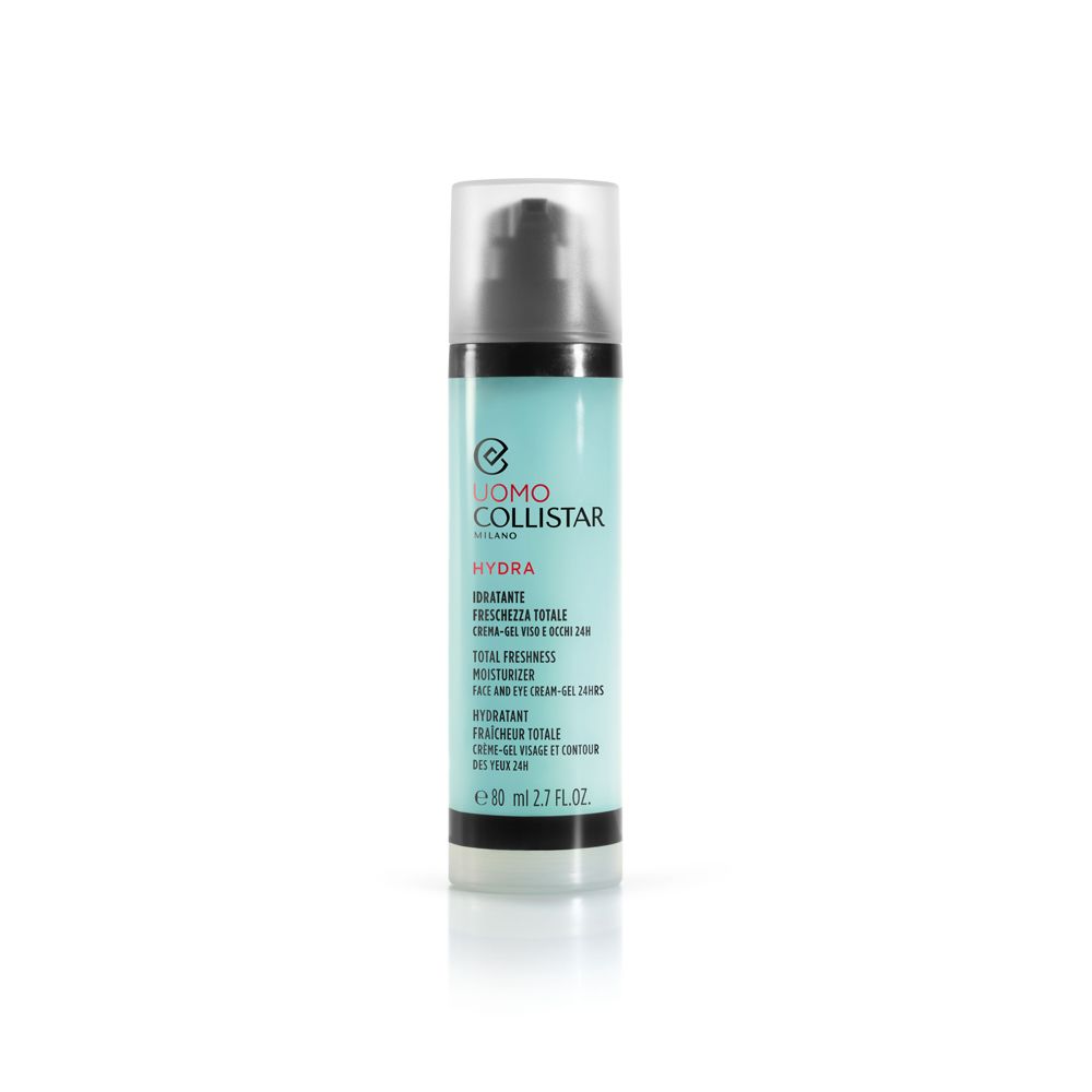 Collistar Uomo Hydra Gesichts- und Augencreme-Gel in einem Pumpspender.