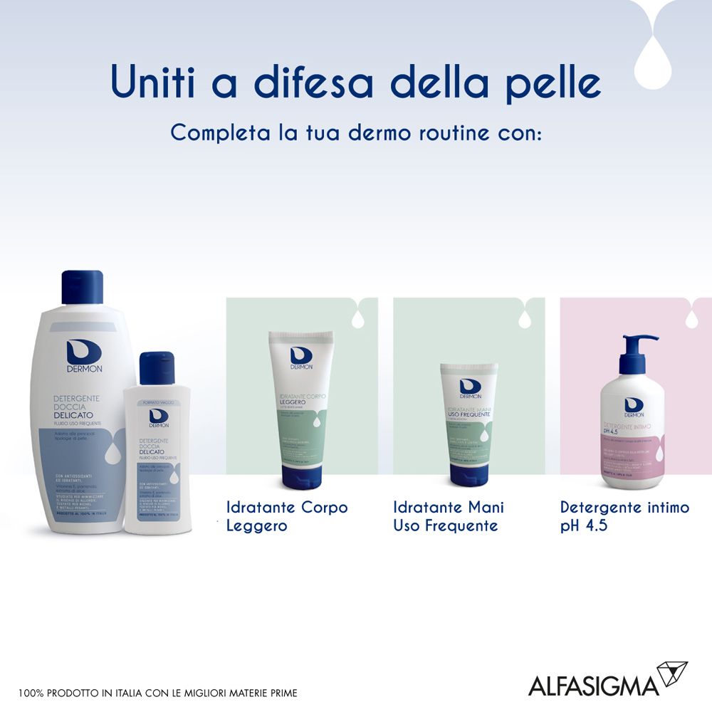 Drei Dermokosmetik-Produkte: Körperlotion, Handcreme und Intimwaschmittel.