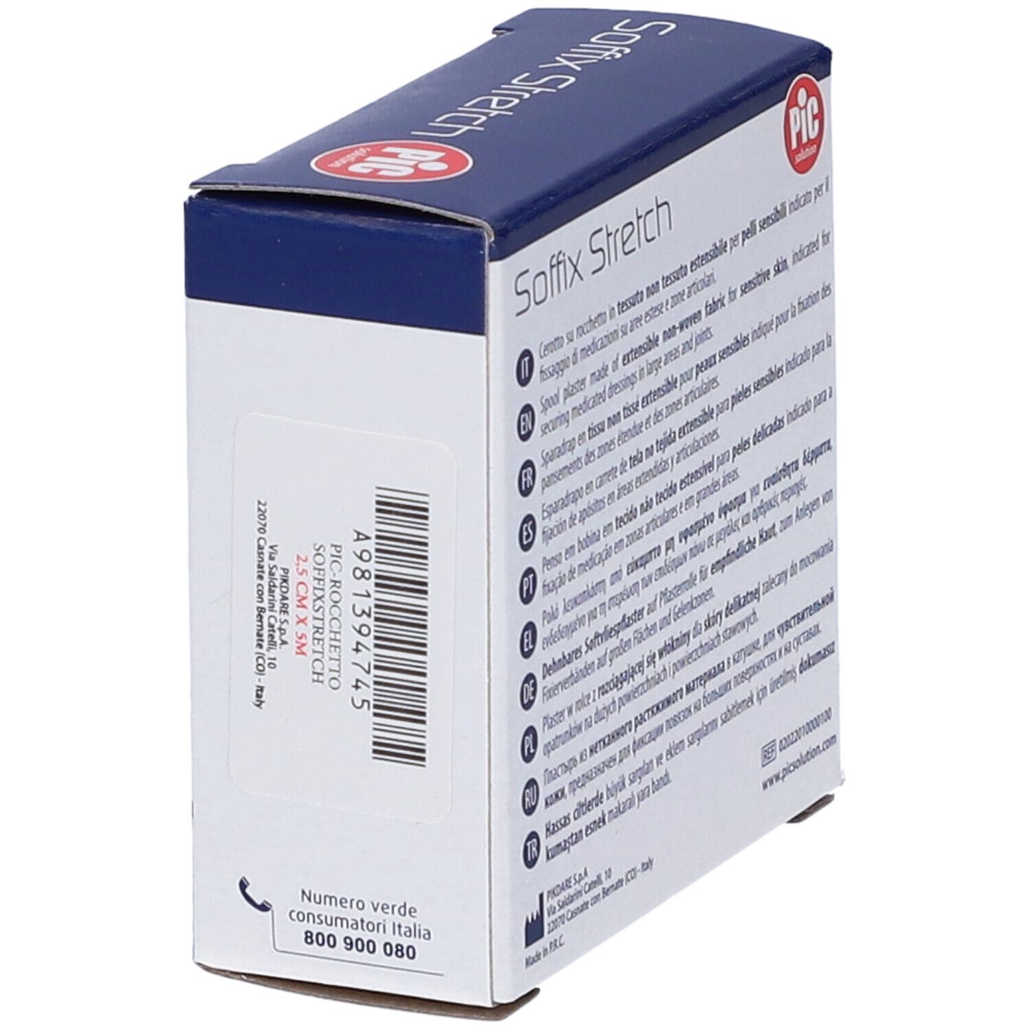 Soffix Stretch Rollenpflaster aus dehnbarem Vliesstoff, 2,5 cm x 5 m.