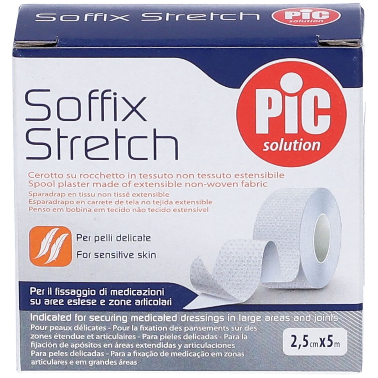 PIC Solution Soffix Stretch Klebeband, 2,5cm x 5m.