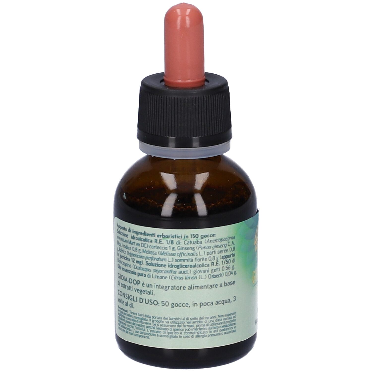 Rückseite einer Flasche mit detaillierten Inhaltsstoffen und Anwendungshinweisen.