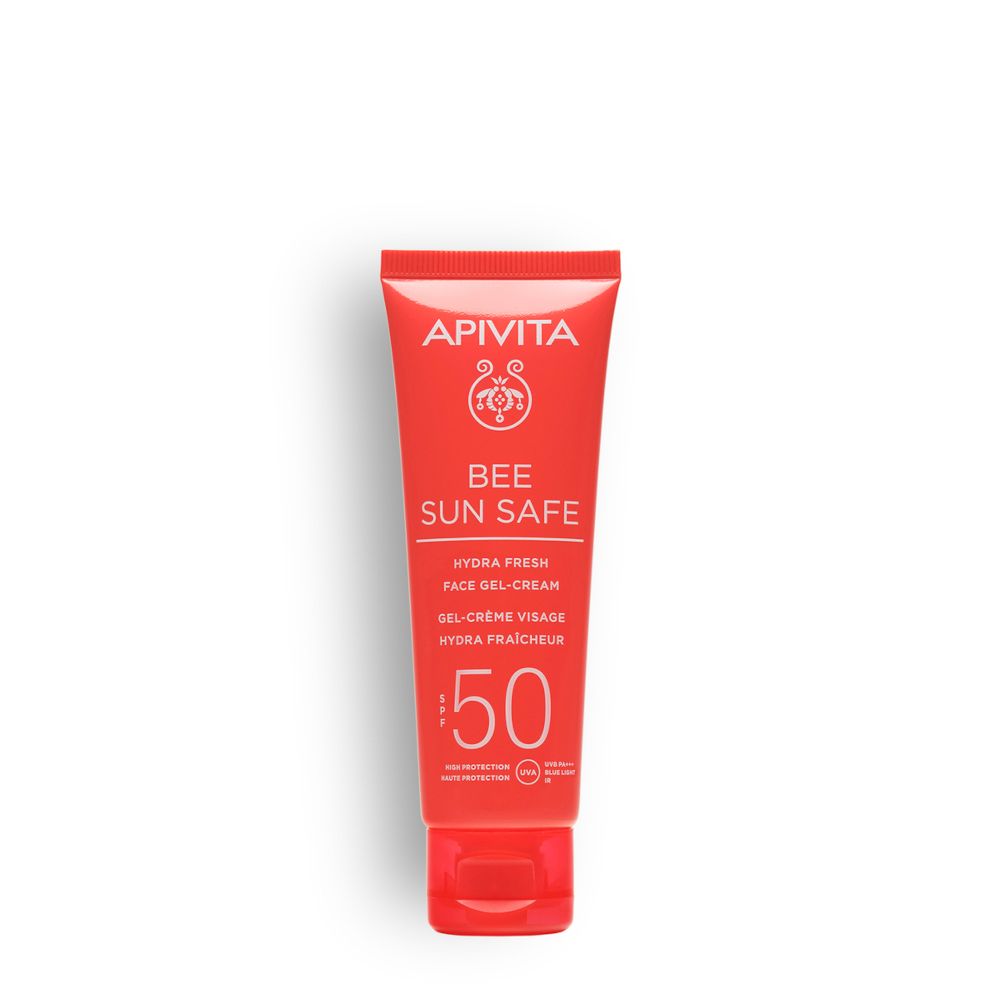 Apivita Bee Sun Safe Hydra Fresh Crema- Gel solare viso SPF50 texture leggera- Risparmia il 10% con il codice: apivita0926