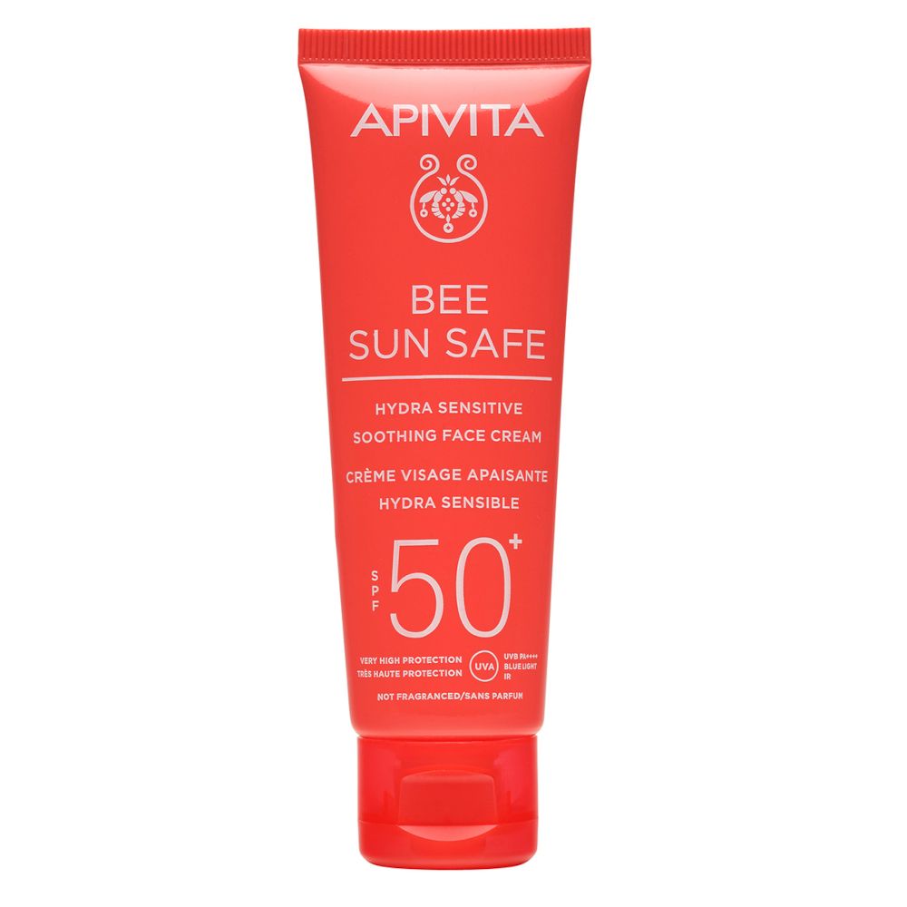 Apivita Bee Sun Safe Hydra Sensitive SPF50+ Crema Viso Lenitiva, pelle sensibile- Risparmia il 10% con il codice: apivita0926
