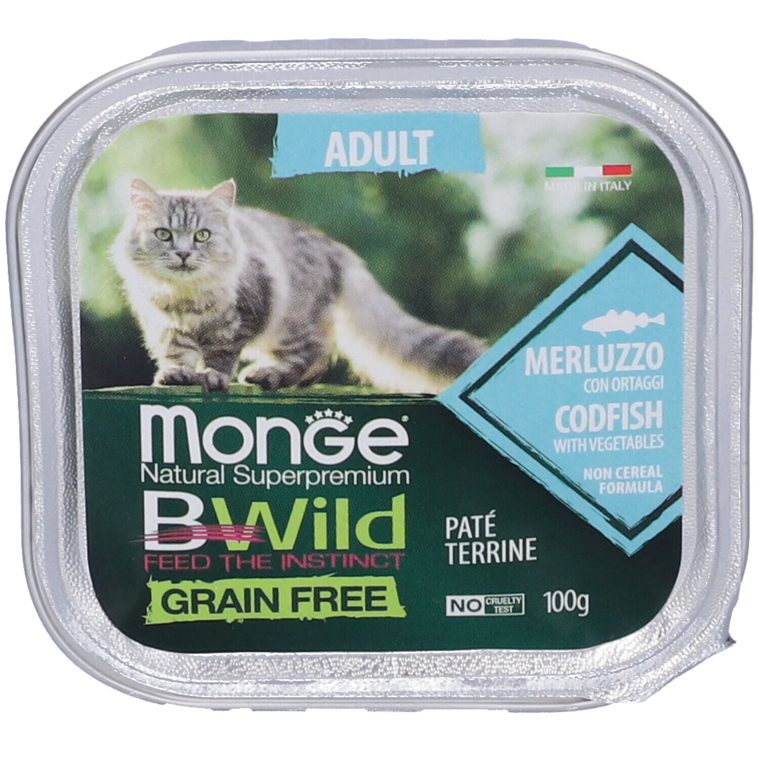Image of Monge Bwild Cat Adult Merluzzo/Ortaggi